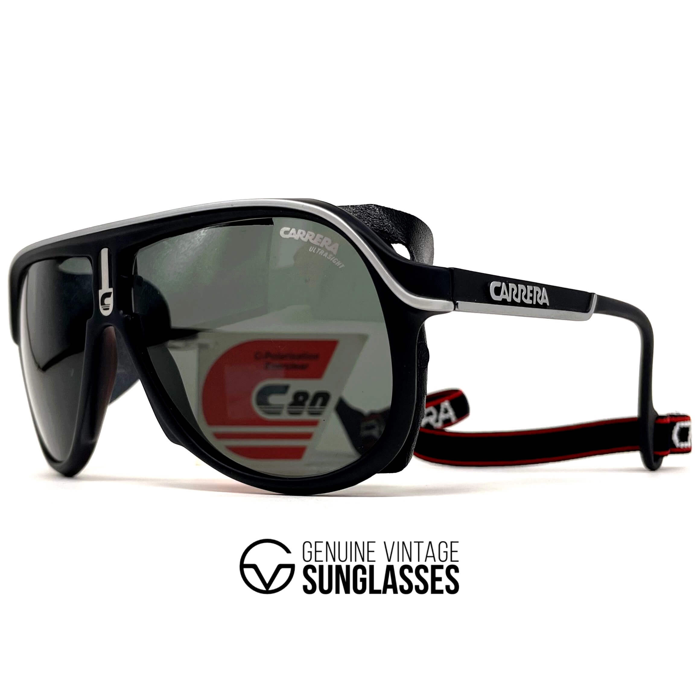 Vintage CARRERA 5544 Ultrasight rare leather glacier sunglasses