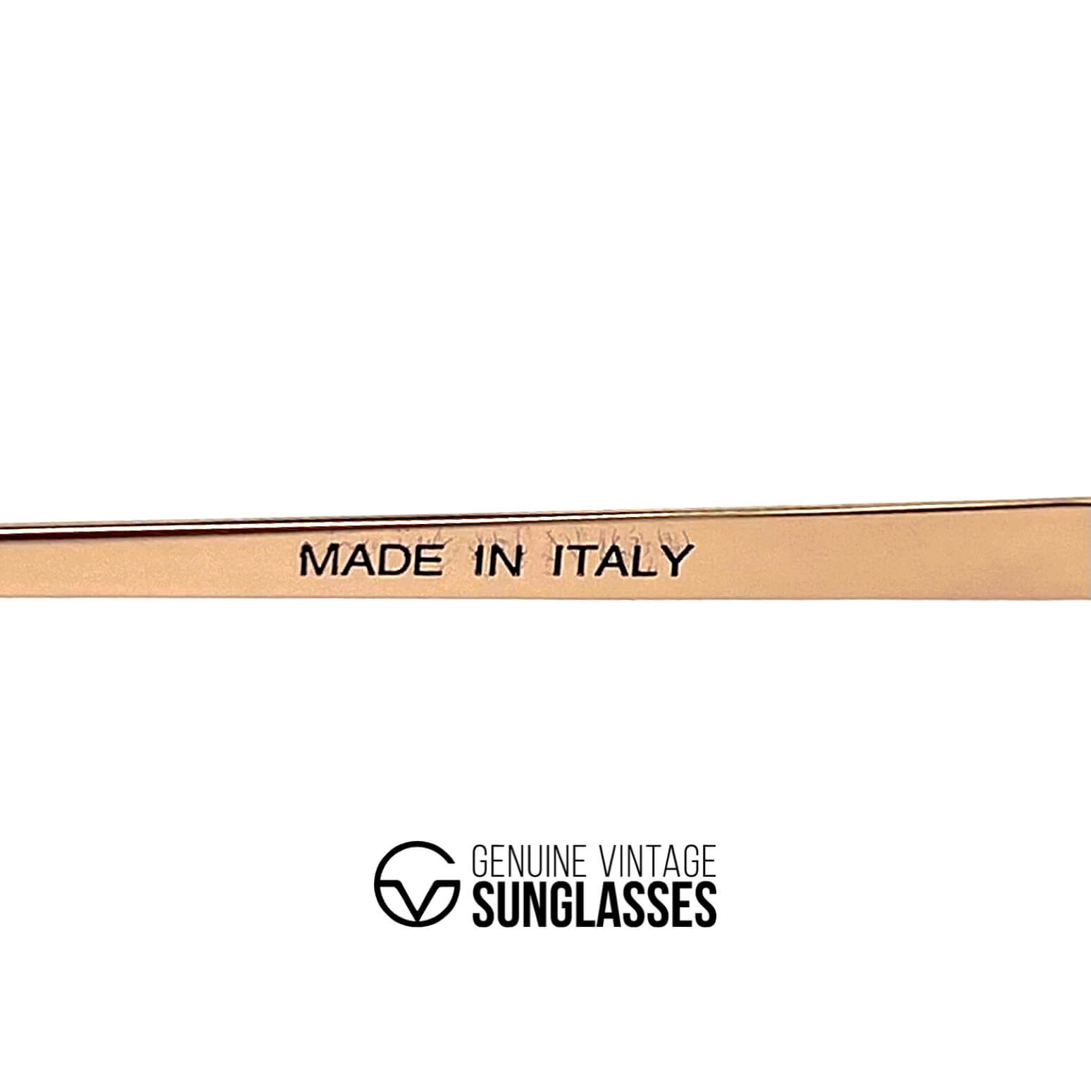 Vintage ITALIAN GRAFFITI By MAGA 1002A rimless gold aviator sunglasses