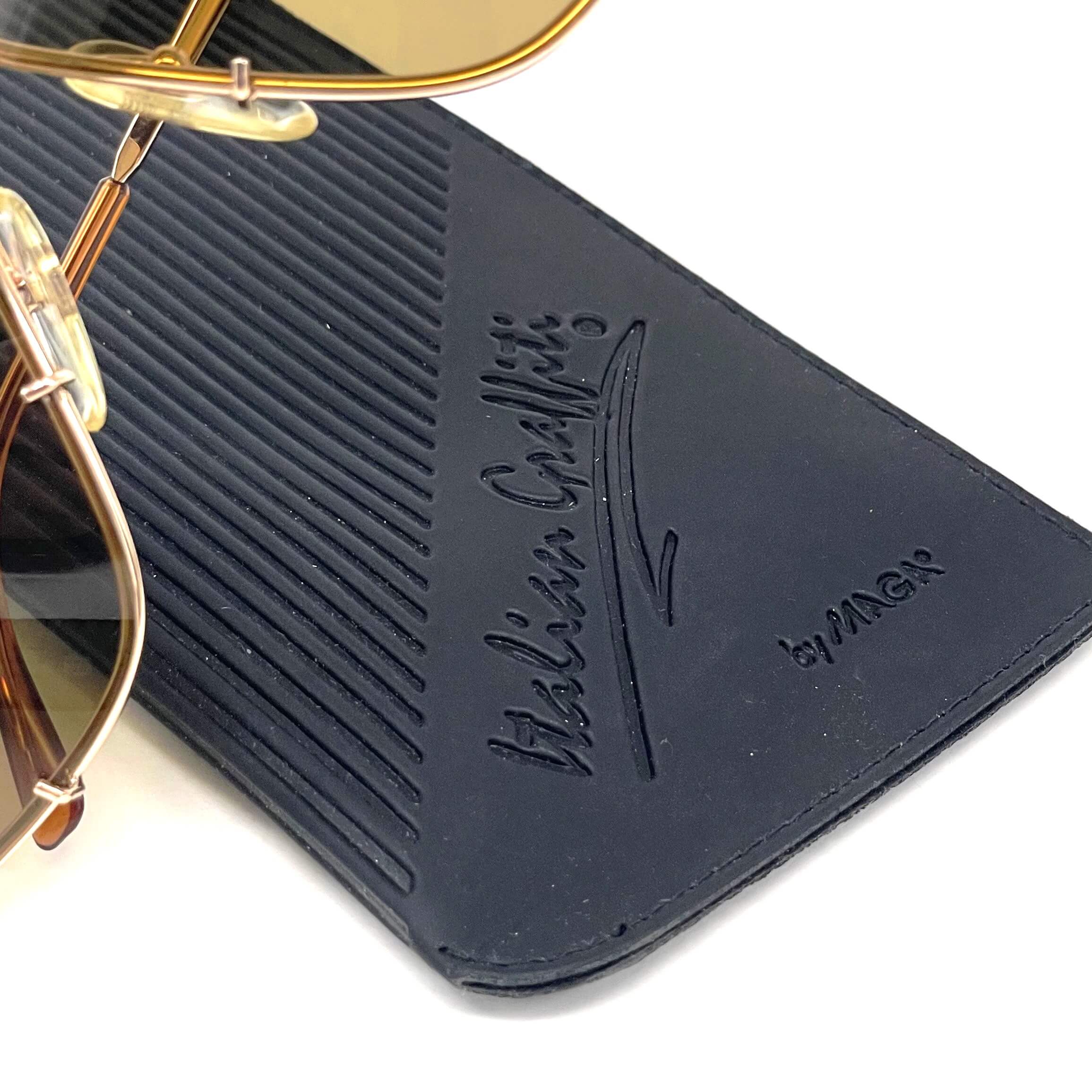 Vintage ITALIAN GRAFFITI By MAGA 1002A rimless gold aviator sunglasses
