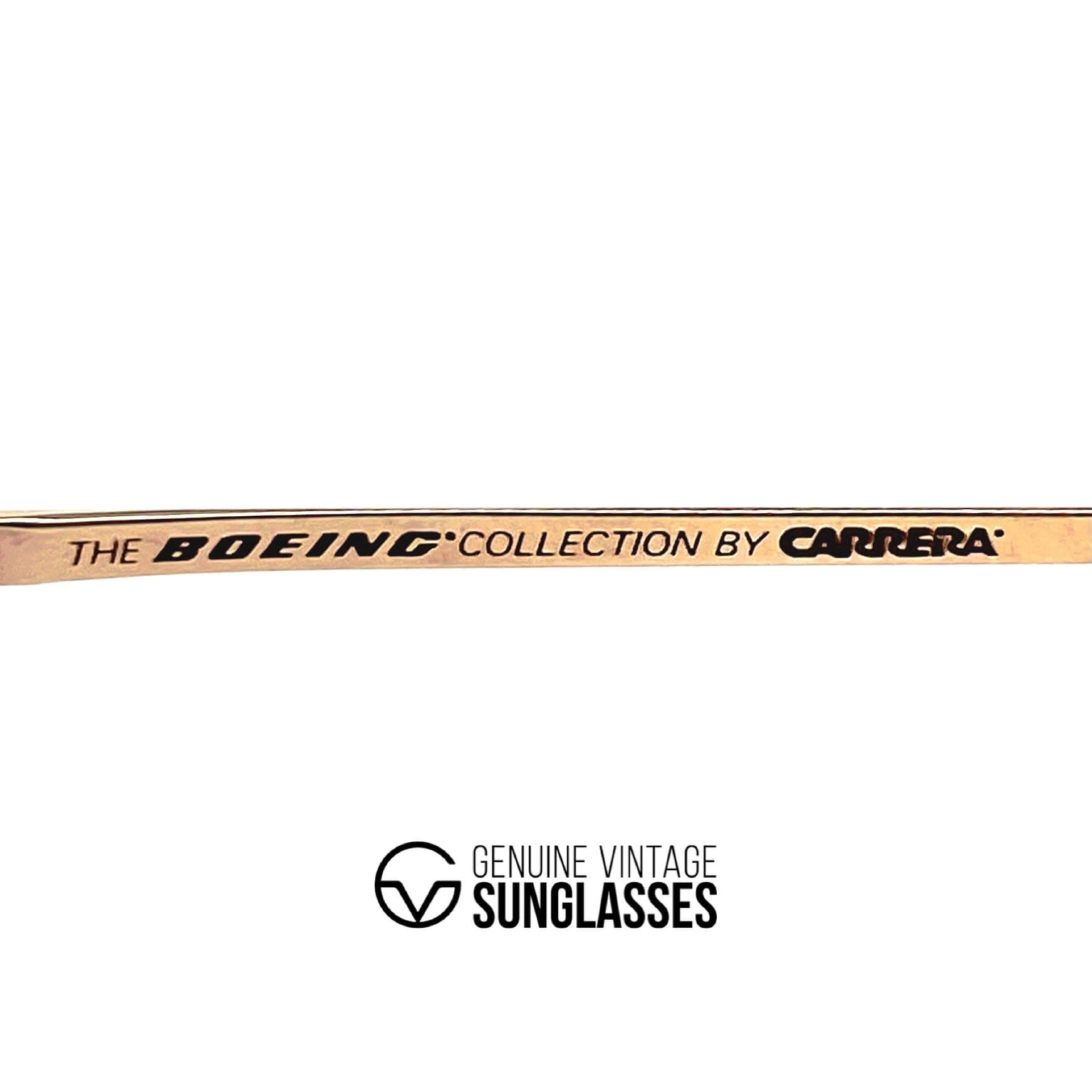 Vintage BOEING by CARRERA 5710 black & gold pilot sunglasses
