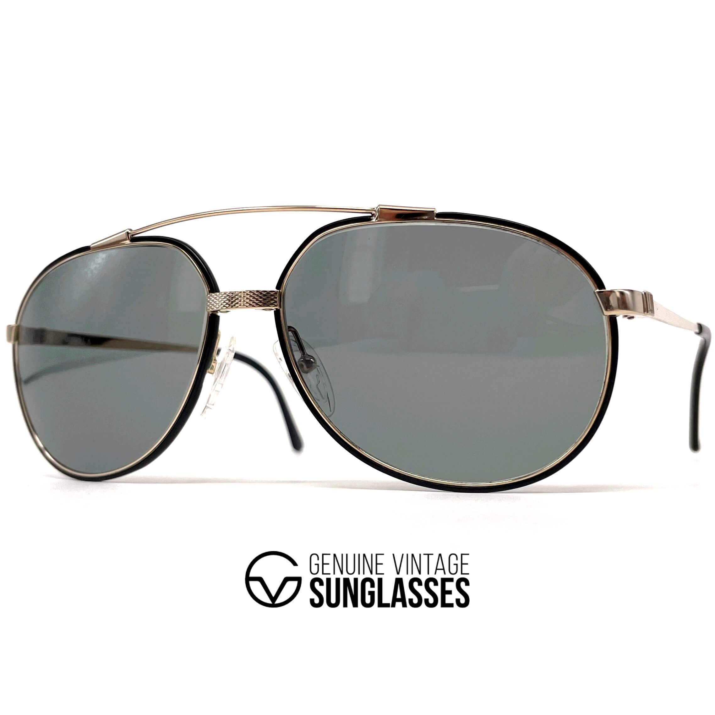 Vintage DUNHILL 6174 gold plated rhodanized aviator sunglasses