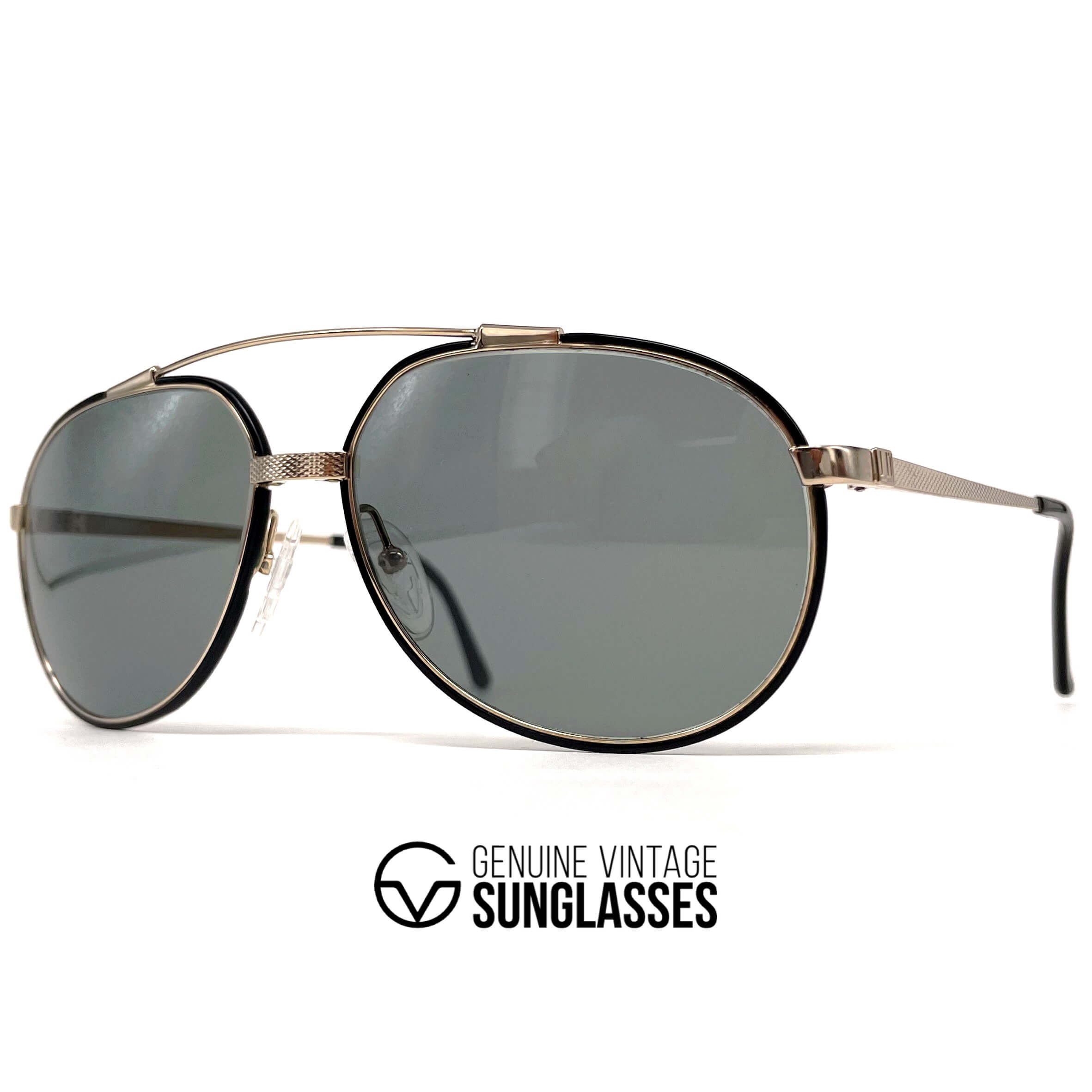 Vintage DUNHILL 6174 gold plated rhodanized aviator sunglasses