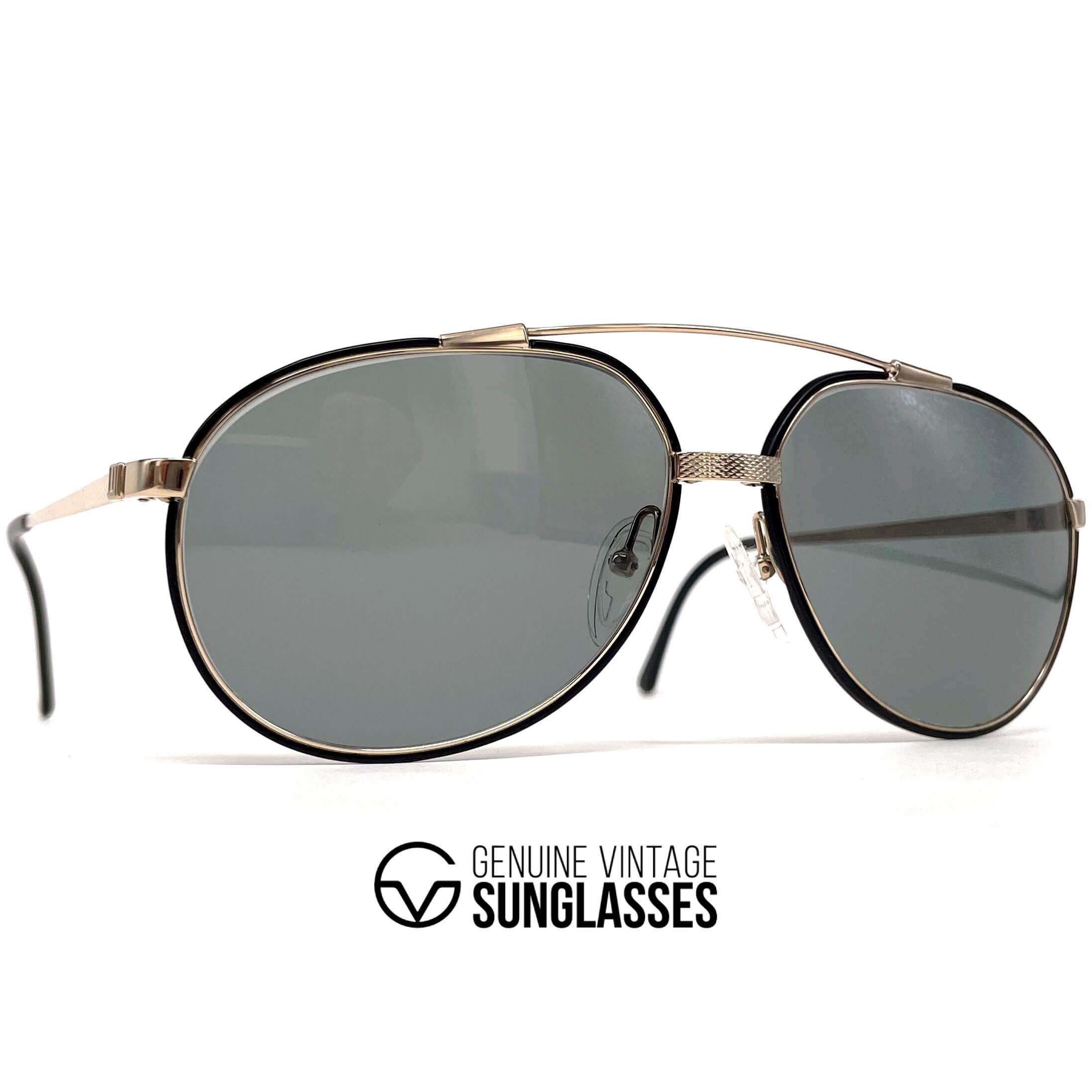 Vintage DUNHILL 6174 gold plated rhodanized aviator sunglasses