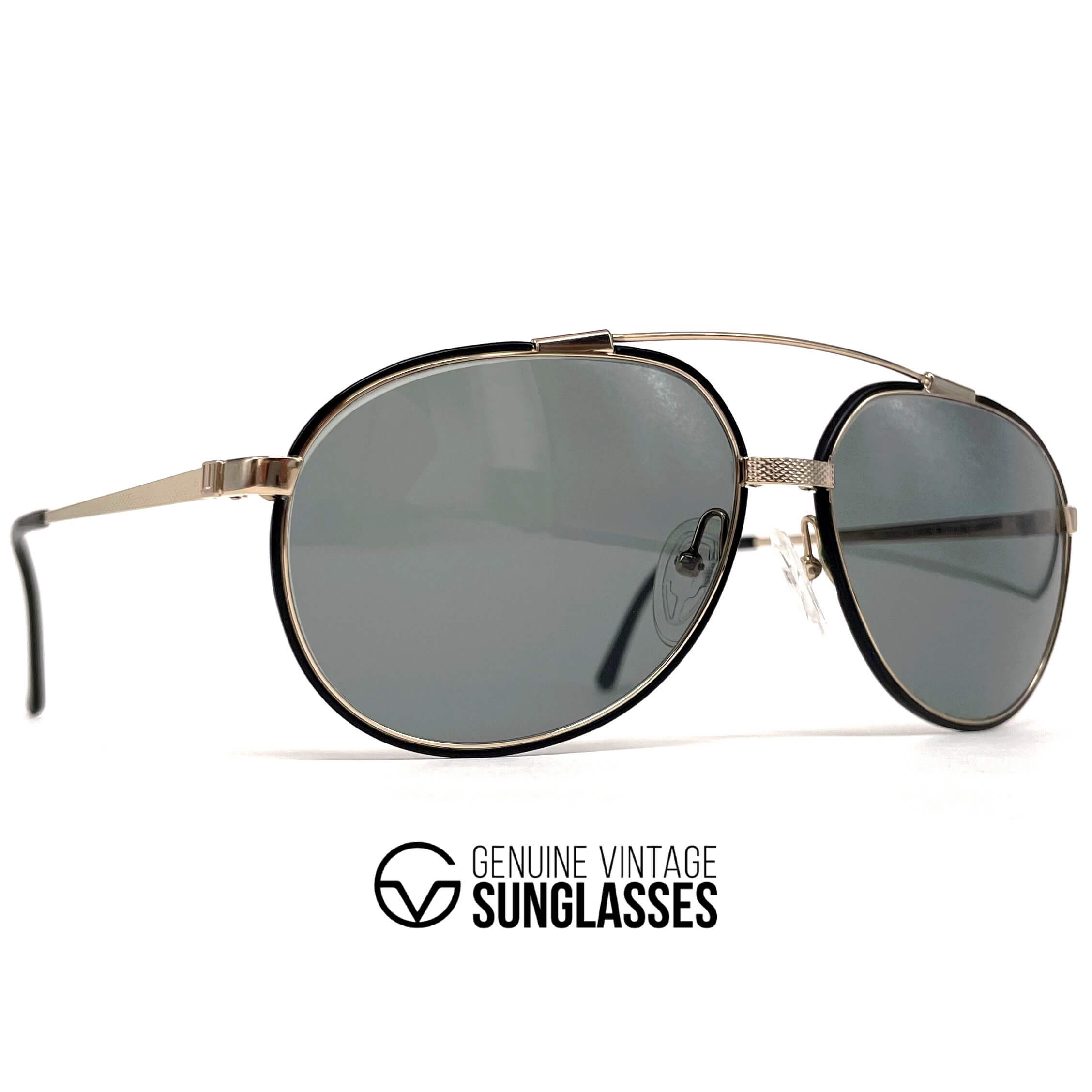 Vintage DUNHILL 6174 gold plated rhodanized aviator sunglasses