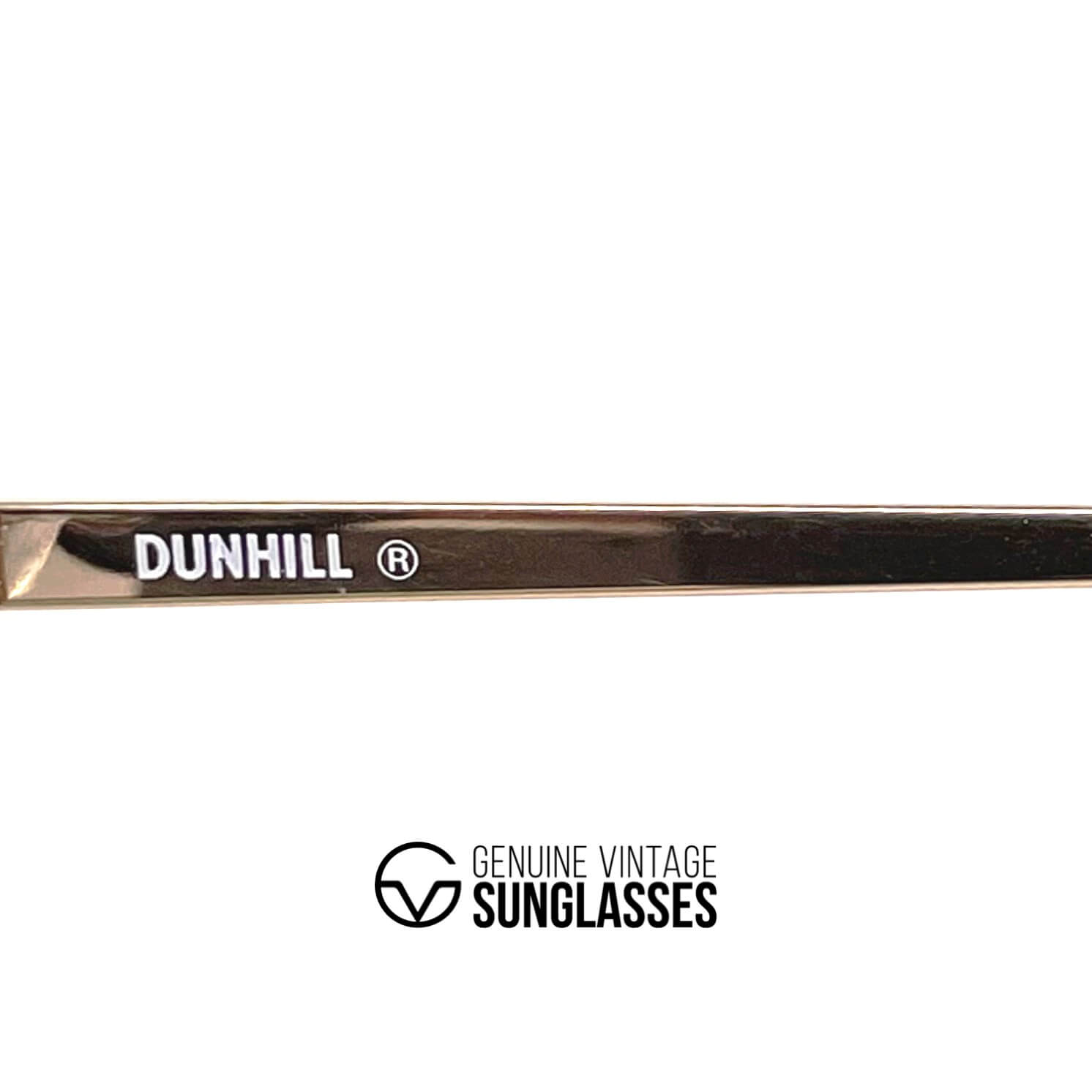 Vintage DUNHILL 6174 gold plated rhodanized aviator sunglasses