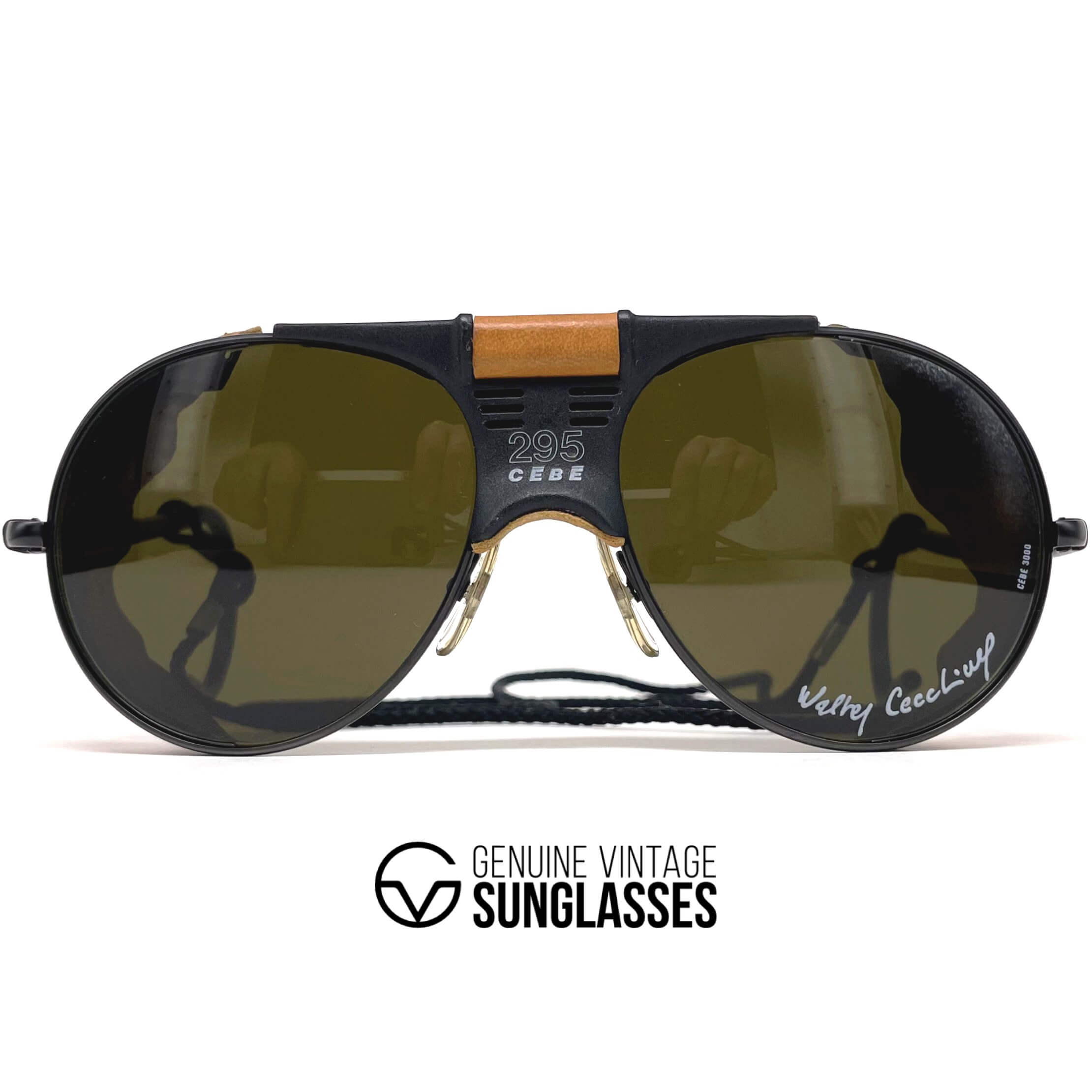 Vintage CEBE 295 Walter Cecchinel rare cognac glacier sunglasses