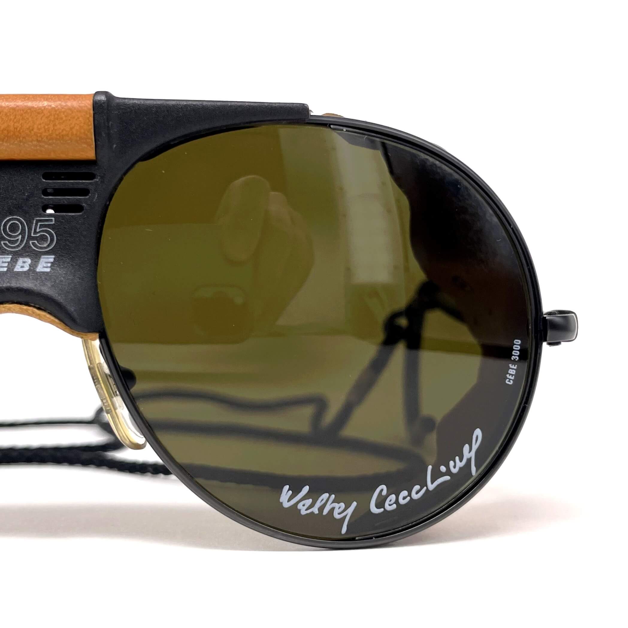 Vintage CEBE 295 Walter Cecchinel rare cognac glacier sunglasses