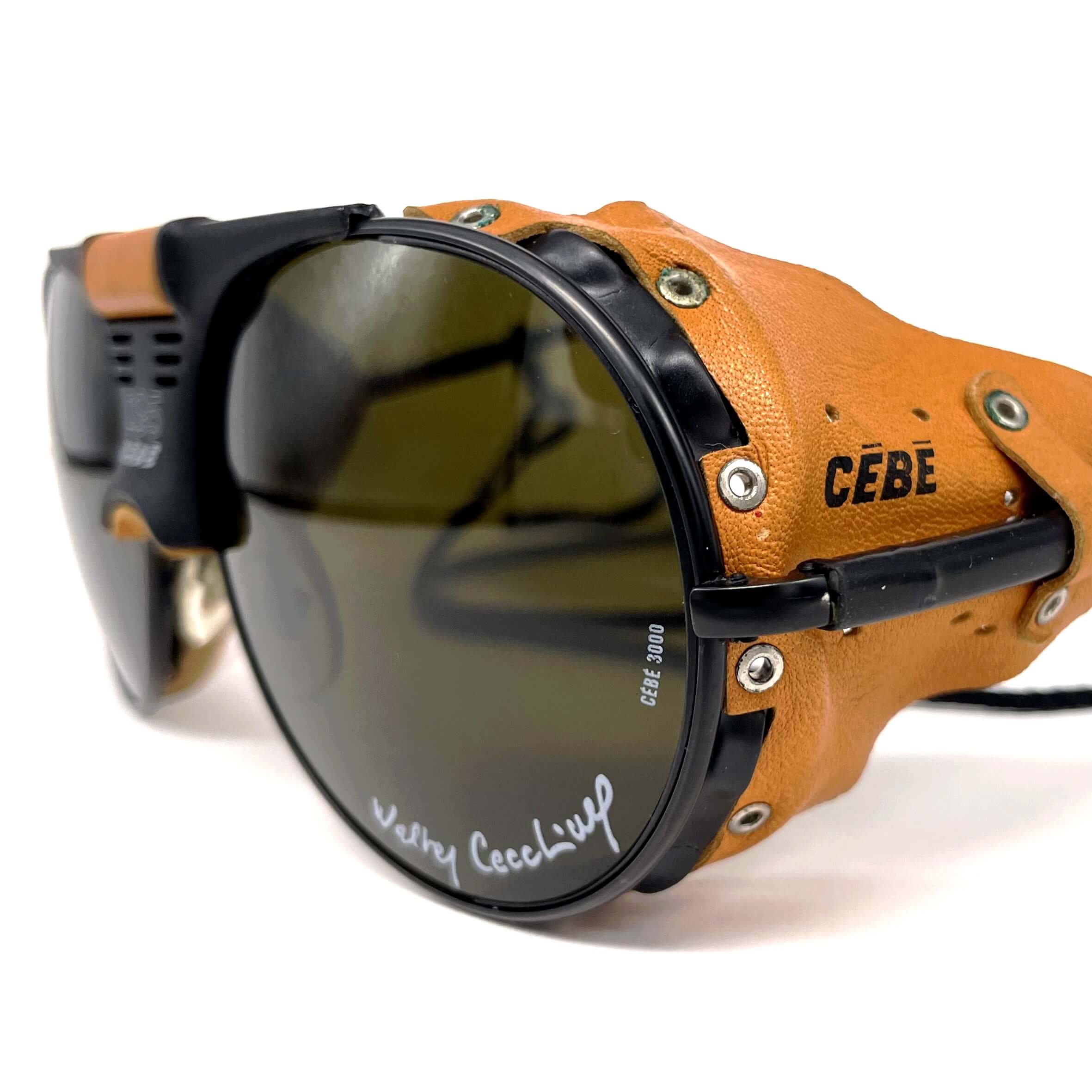 Vintage CEBE 295 Walter Cecchinel rare cognac glacier sunglasses