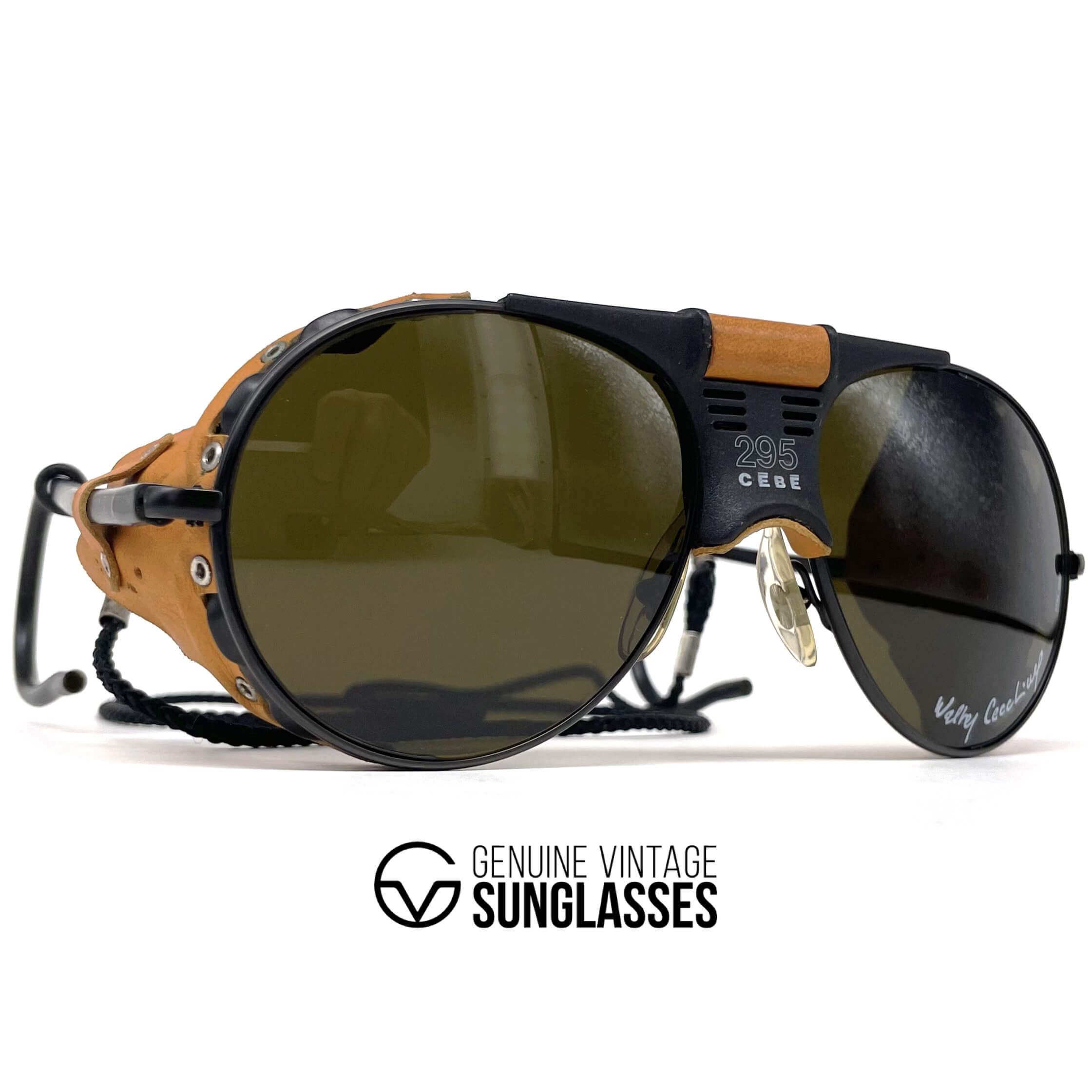 Vintage CEBE 295 Walter Cecchinel rare cognac glacier sunglasses