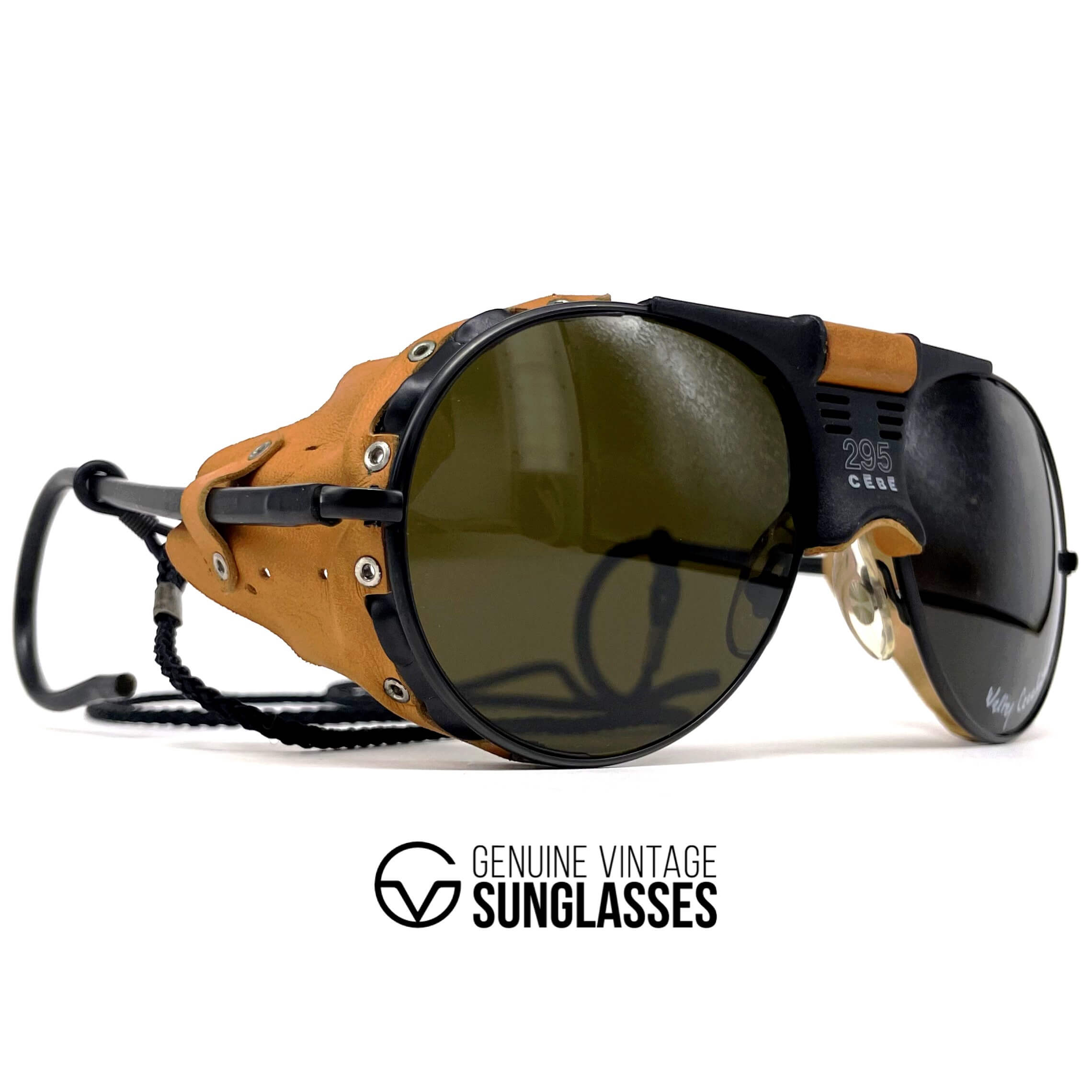 Vintage CEBE 295 Walter Cecchinel rare cognac glacier sunglasses