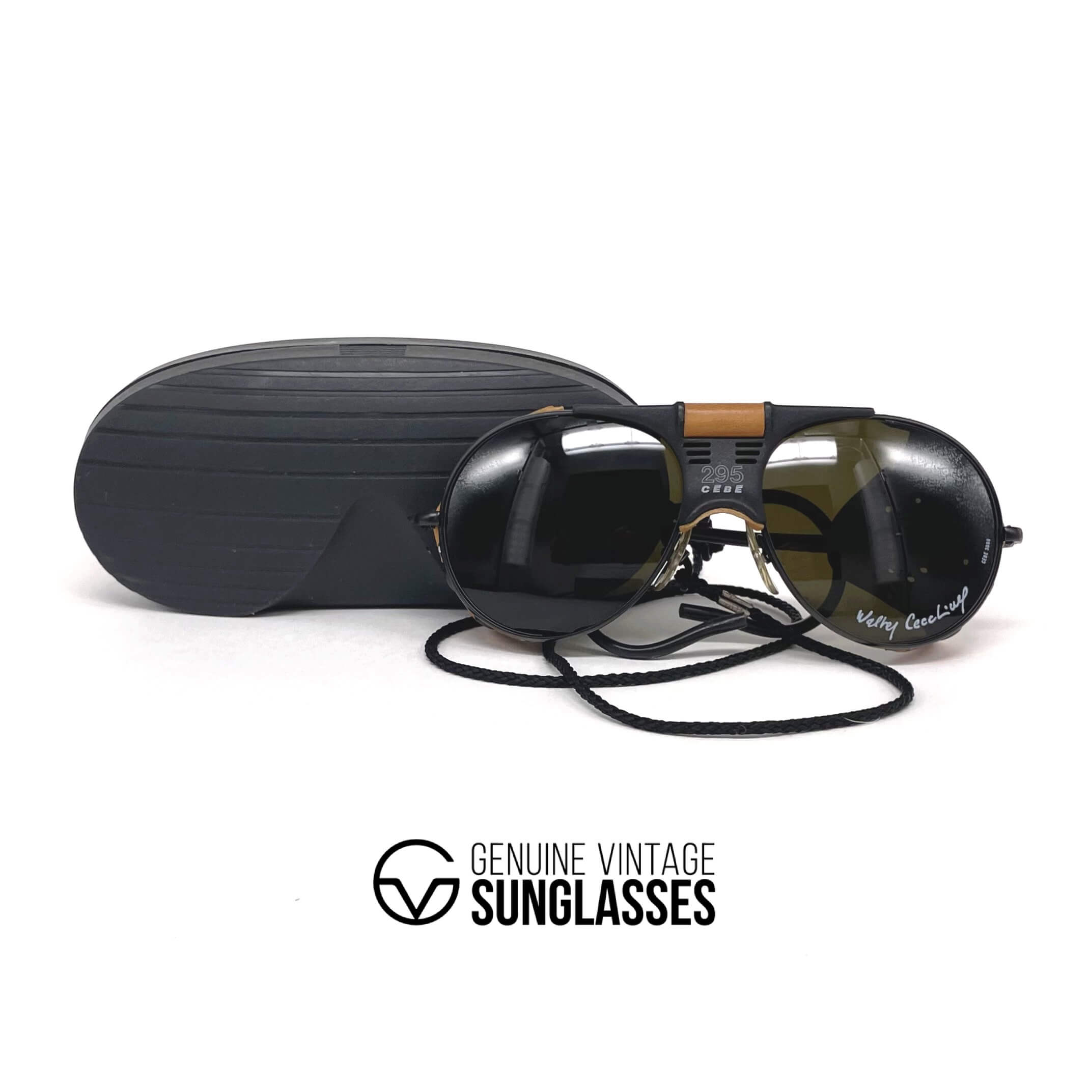 Vintage CEBE 295 Walter Cecchinel rare cognac glacier sunglasses