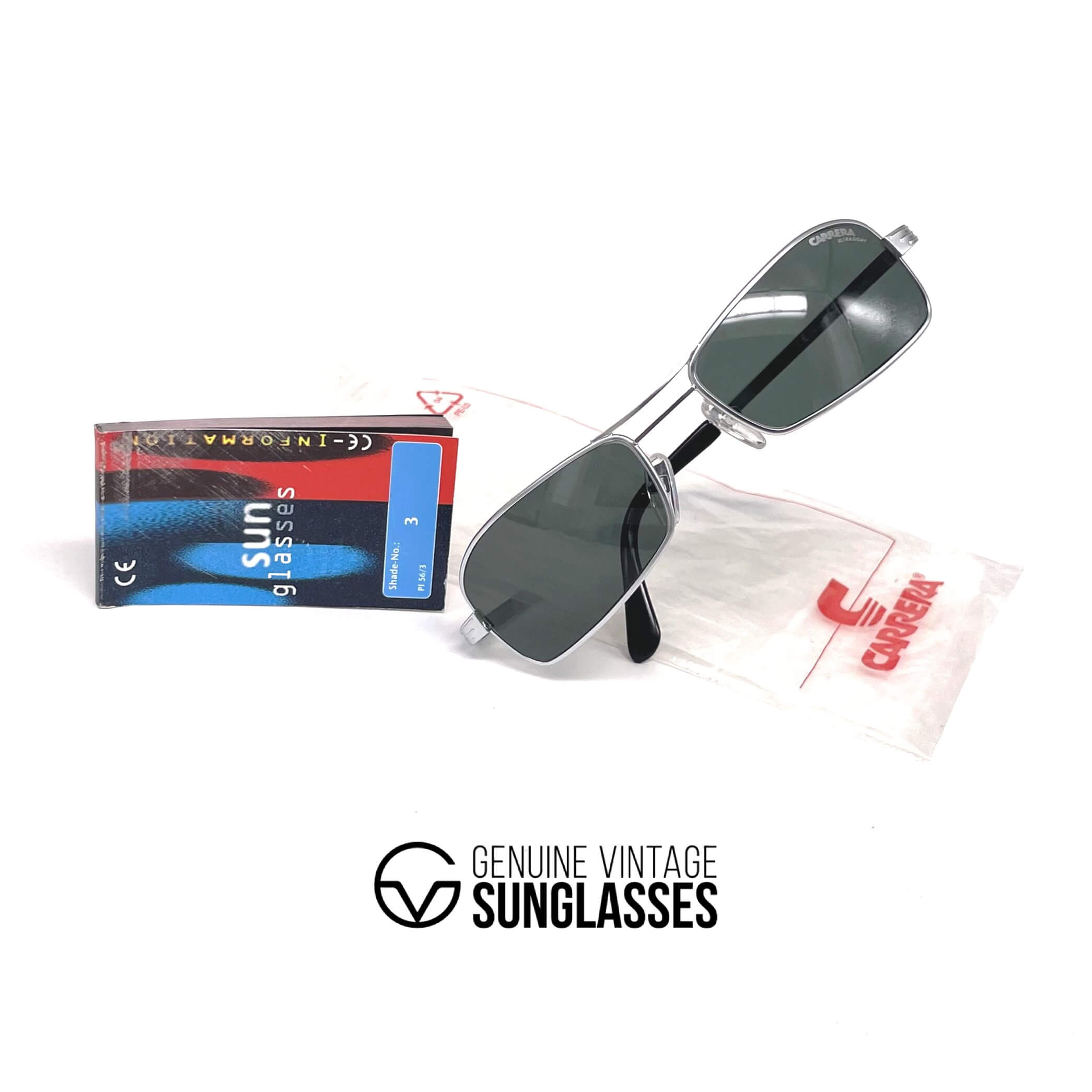 Vintage CARRERA 4854 "Elvis" rare rectangular 1970s sunglasses