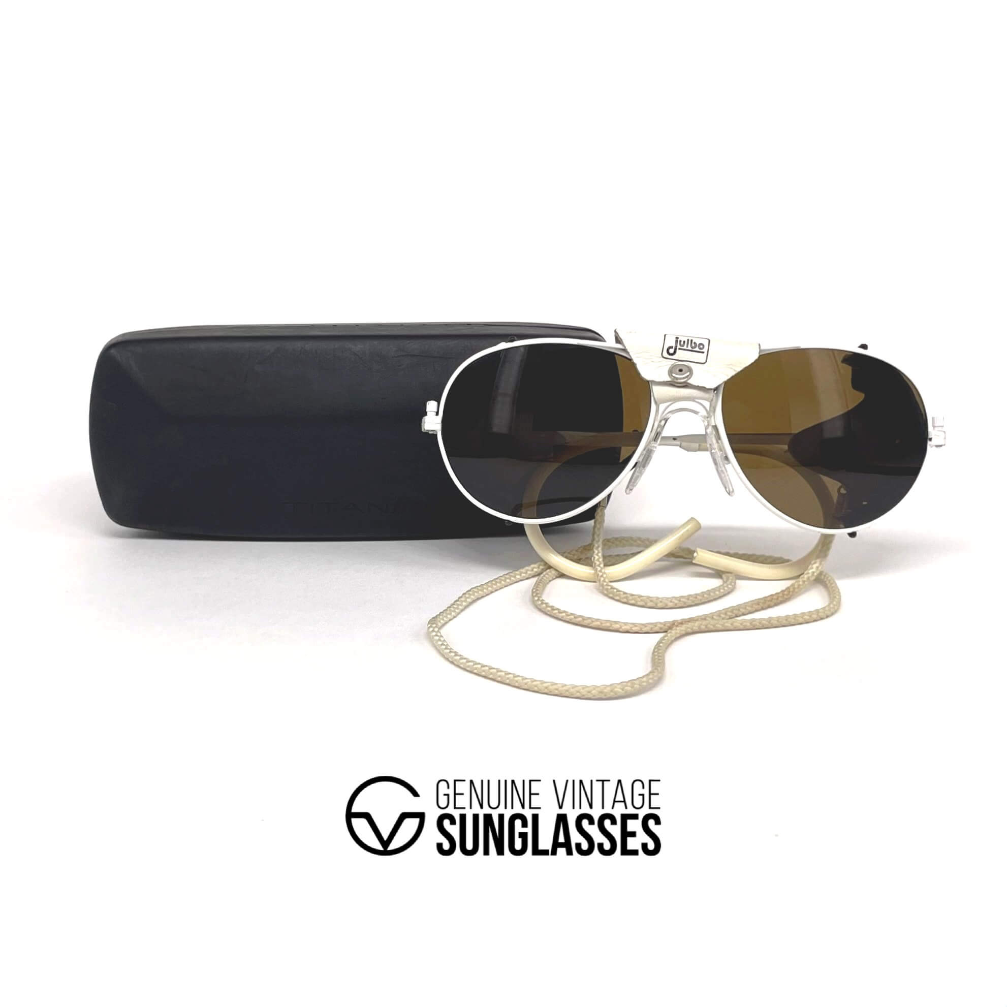 Vintage JULBO Cham leather glacier mineral sports sunglasses