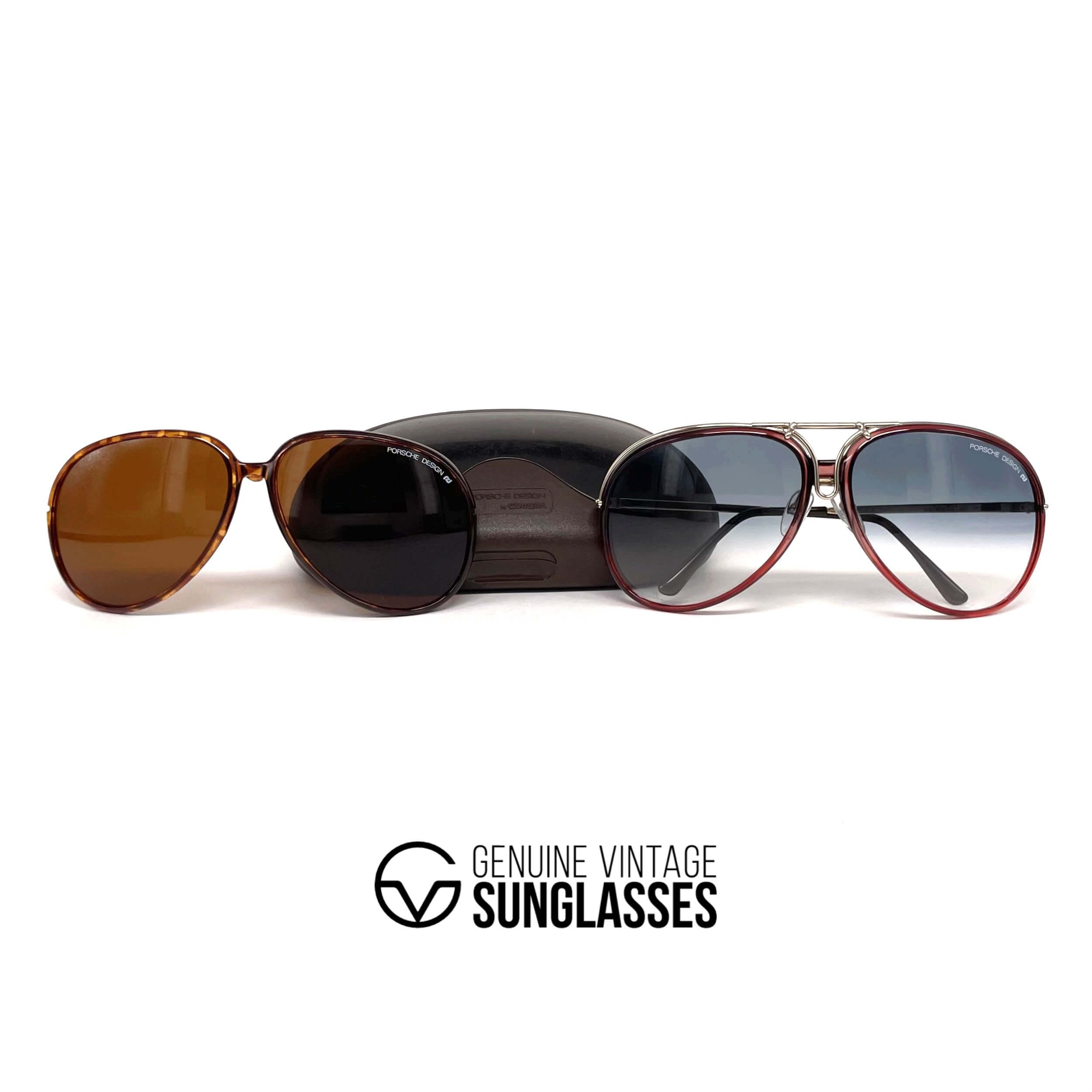 Vintage PORSCHE DESIGN by CARRERA 5632 brown designer sunglasses