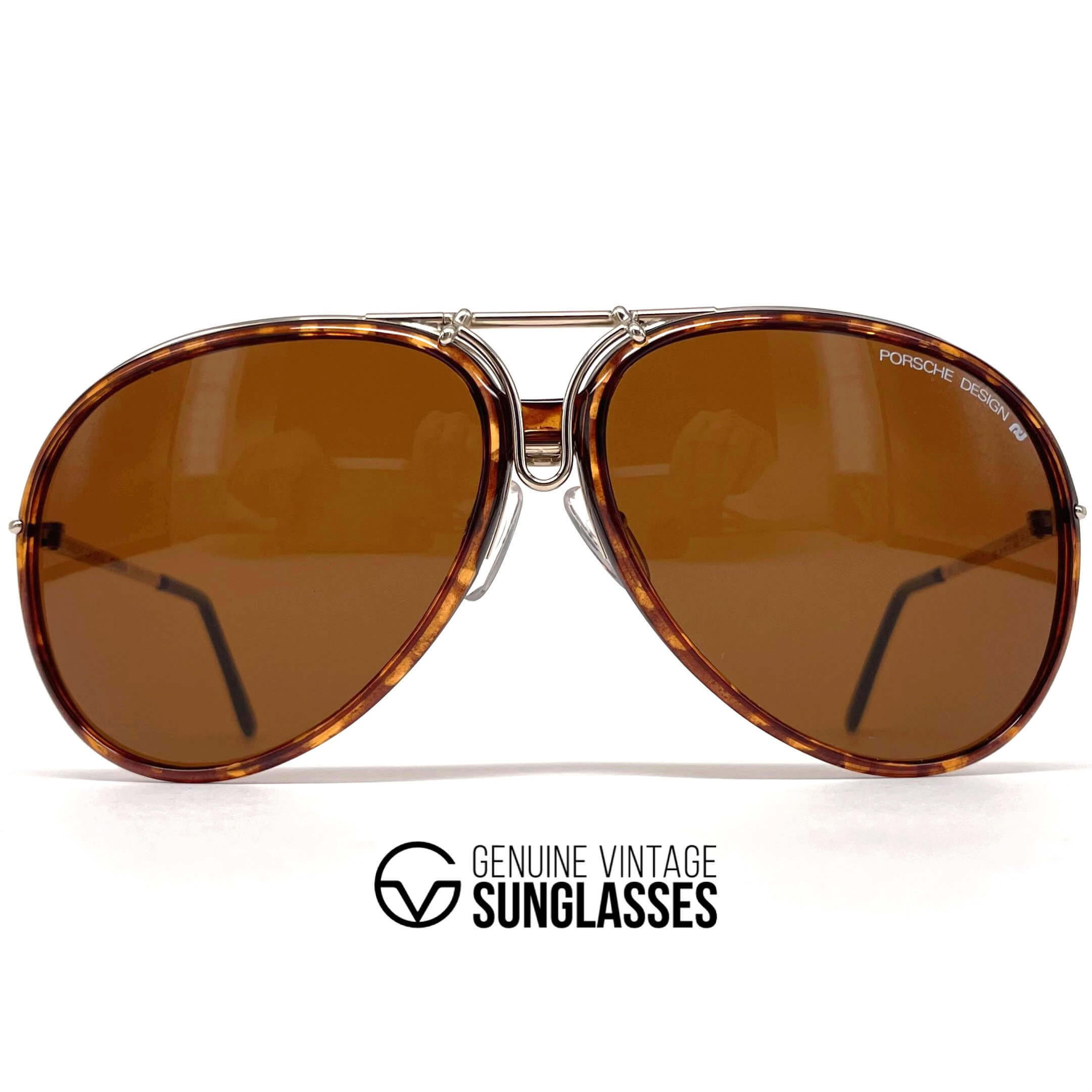 Vintage PORSCHE DESIGN by CARRERA 5632 brown designer sunglasses