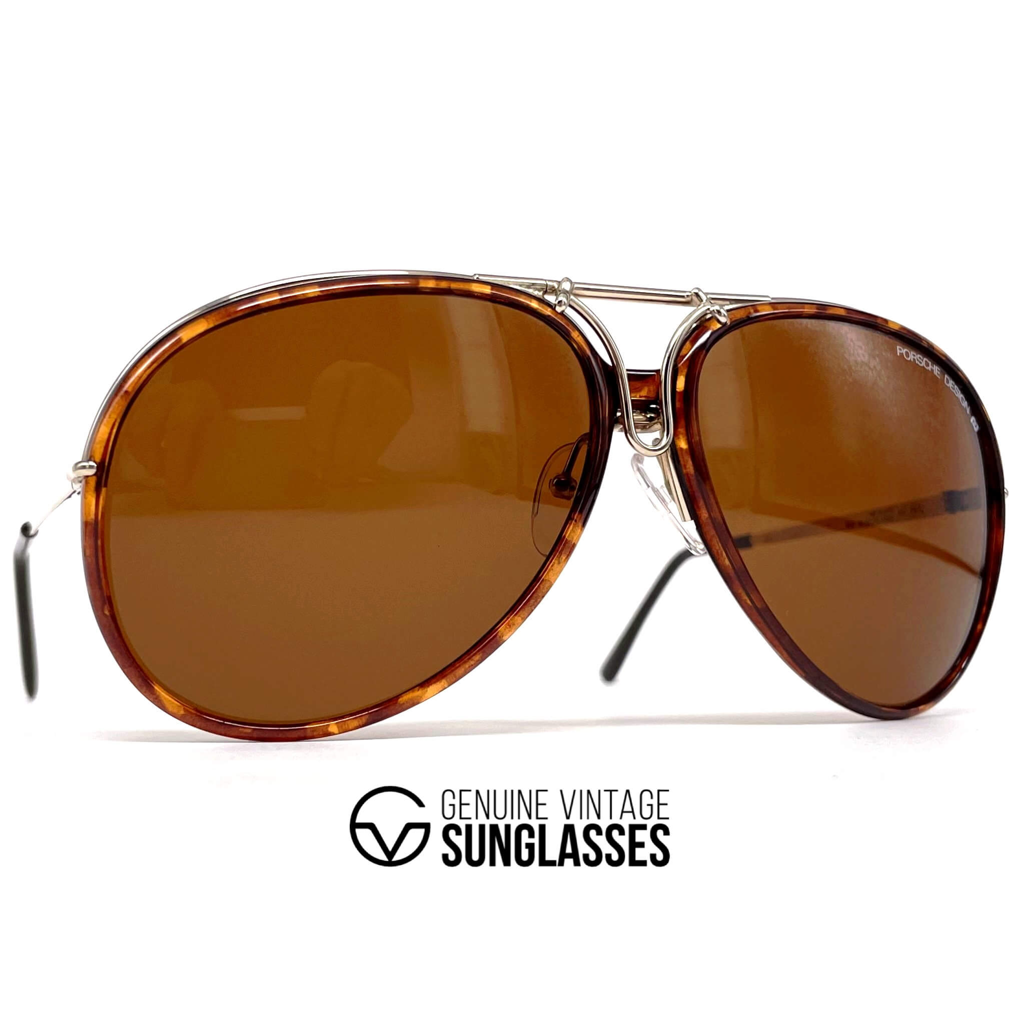 Vintage PORSCHE DESIGN by CARRERA 5632 brown designer sunglasses