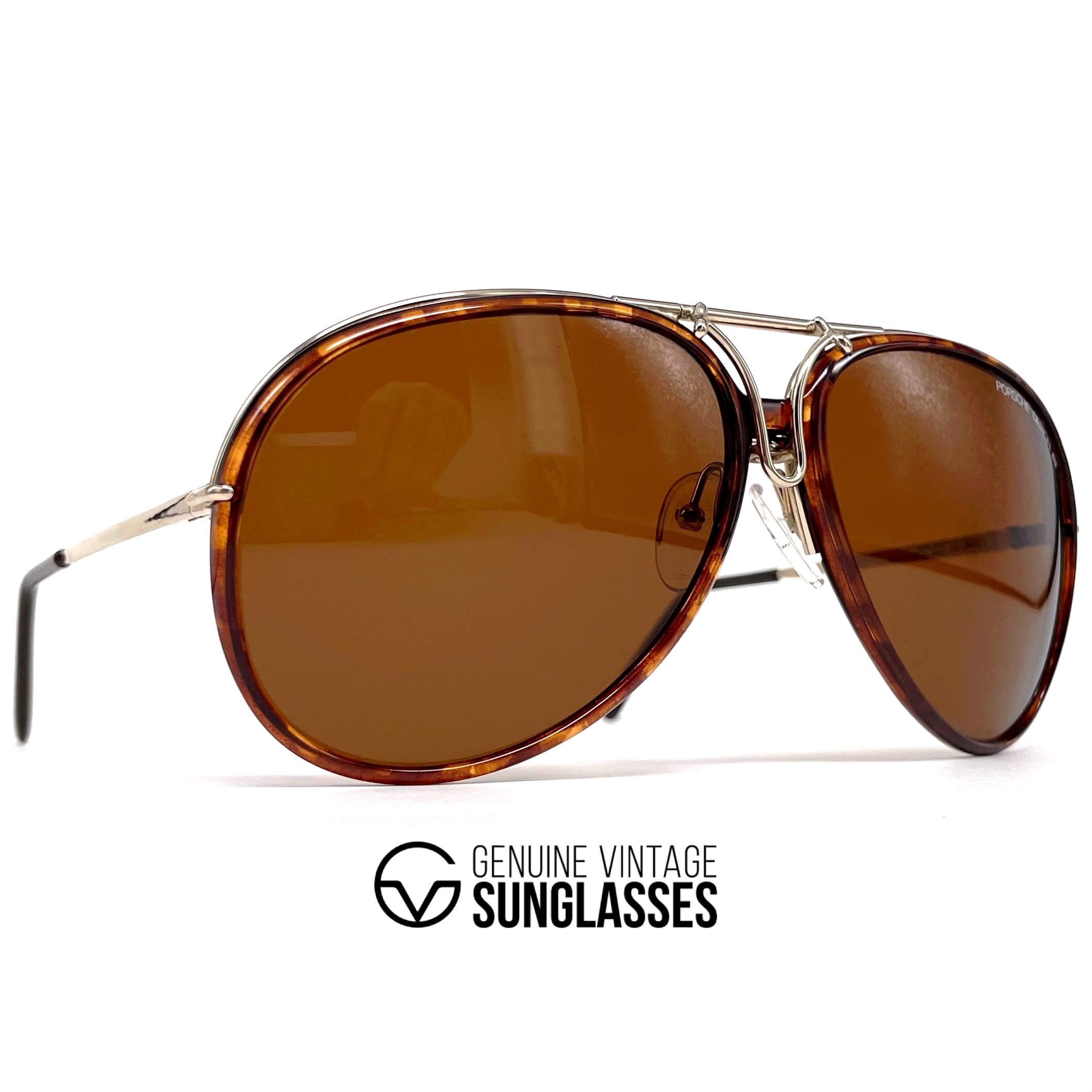 Vintage PORSCHE DESIGN by CARRERA 5632 brown designer sunglasses