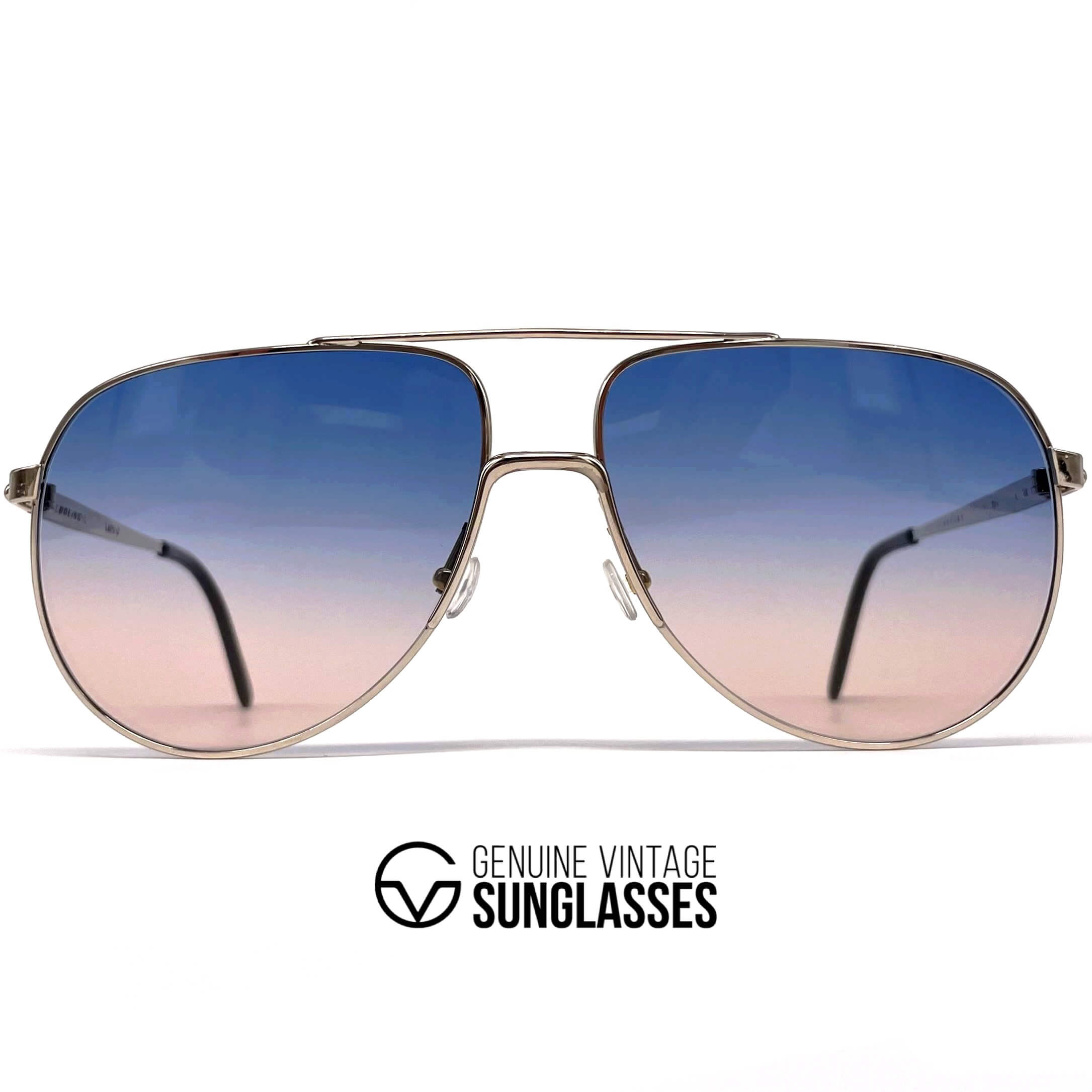 Vintage BOEING by CARRERA 5730 rare gold aviator sunglasses