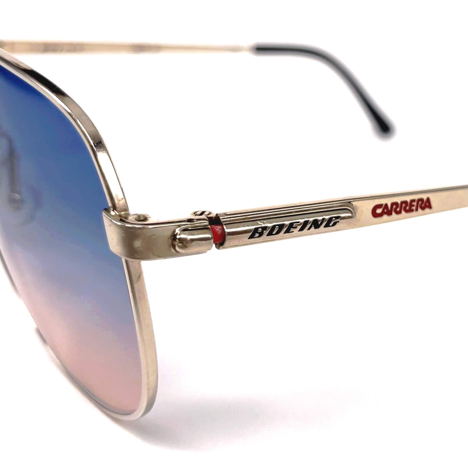Vintage BOEING by CARRERA 5730 rare gold aviator sunglasses
