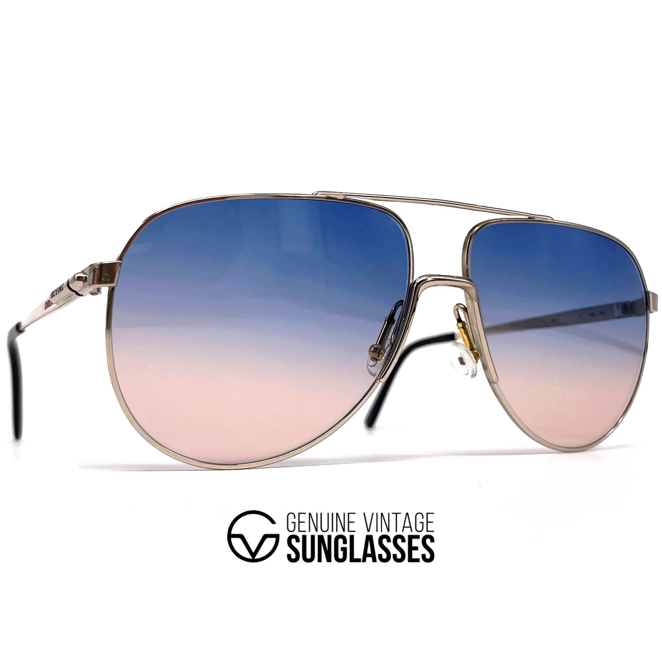 Vintage BOEING by CARRERA 5730 rare gold aviator sunglasses