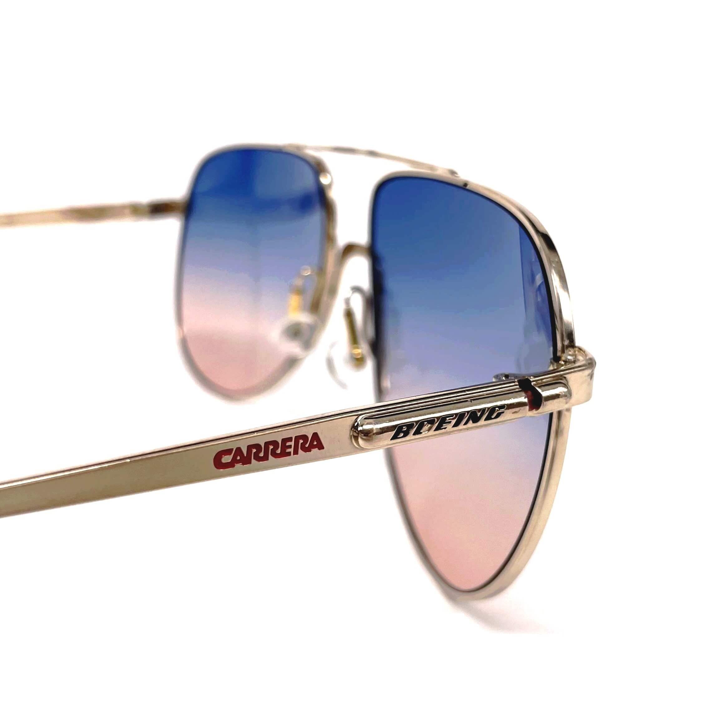 Vintage BOEING by CARRERA 5730 rare gold aviator sunglasses