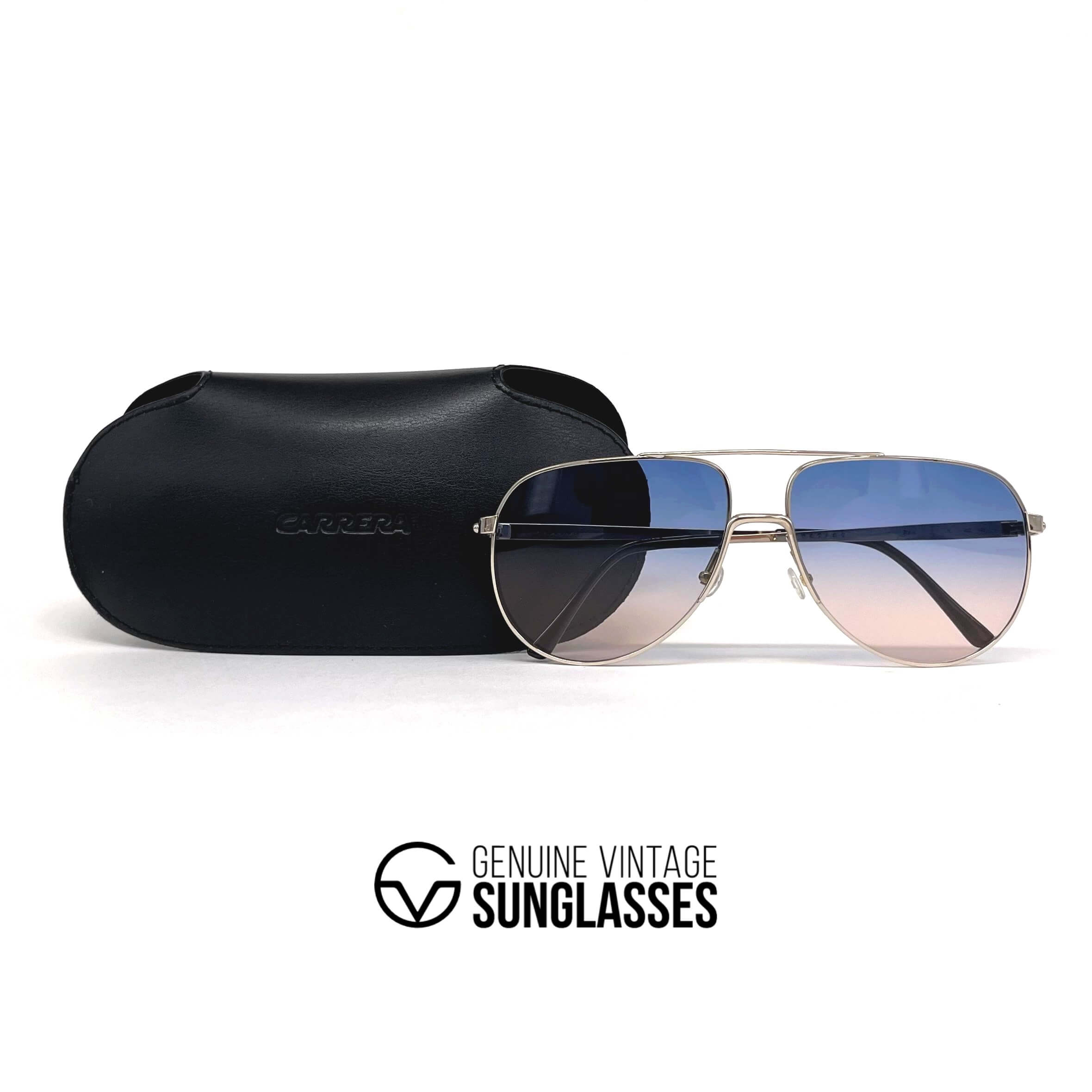 Vintage BOEING by CARRERA 5730 rare gold aviator sunglasses