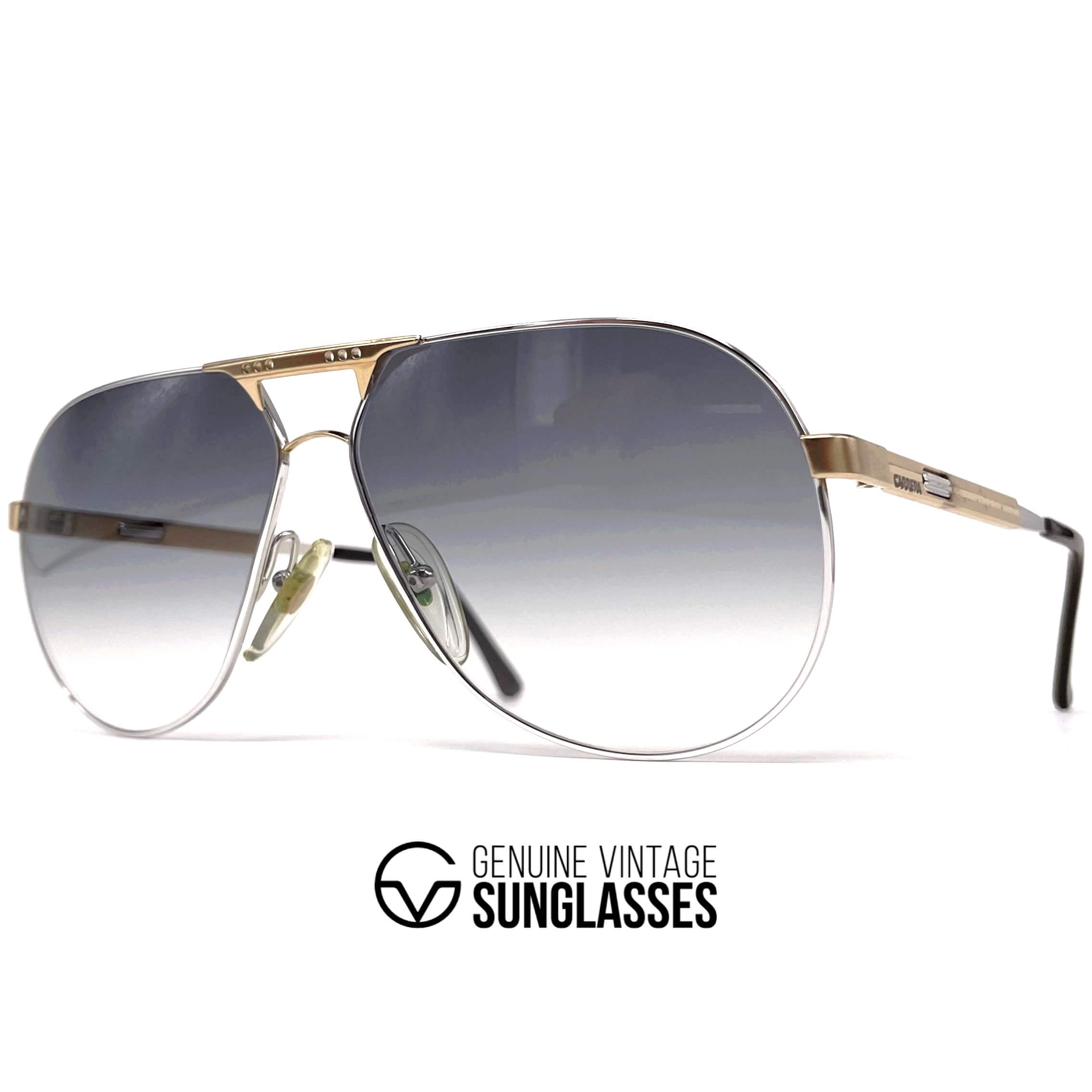 Vintage CARRERA 5318 VARIO silver gold aviator sunglasses
