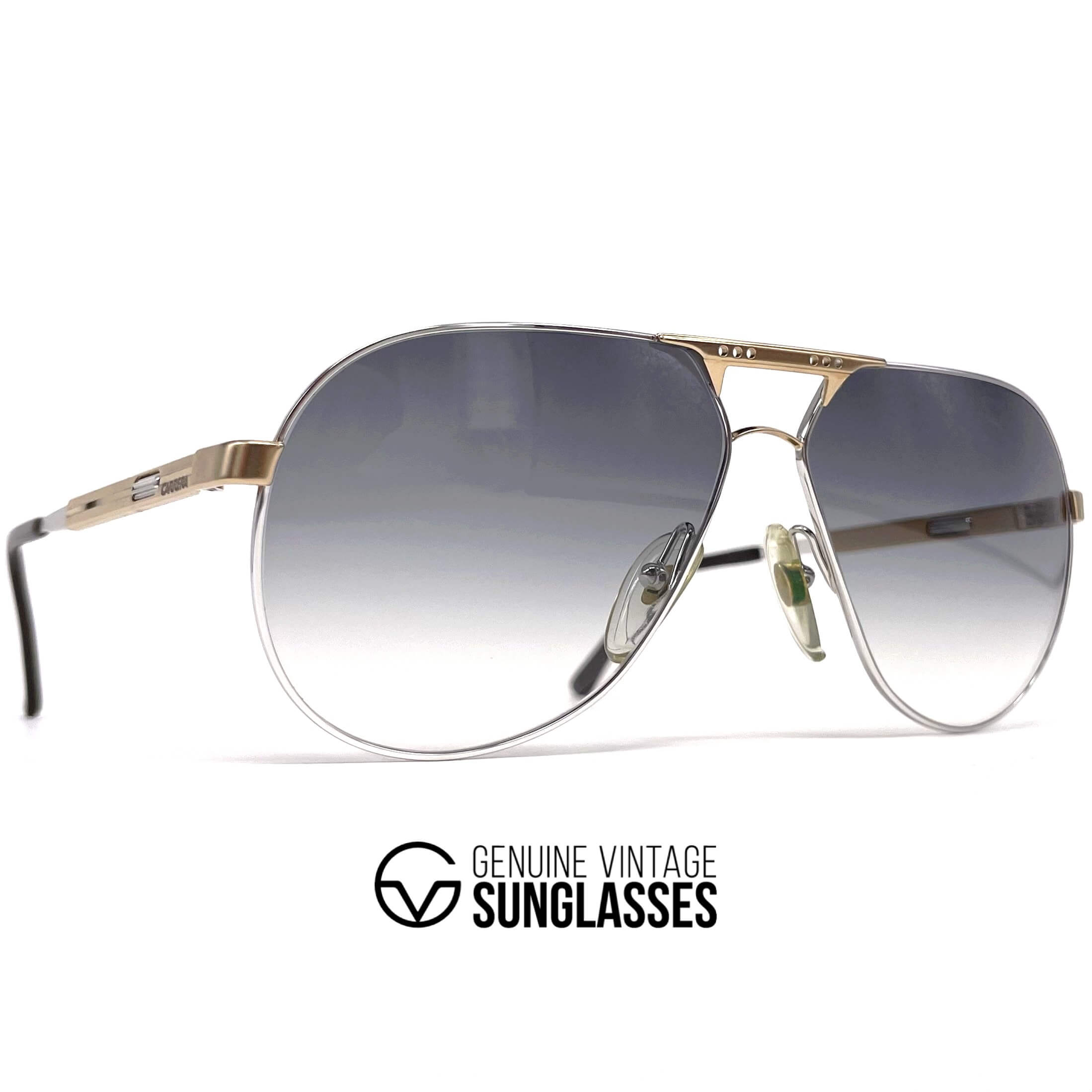 Vintage CARRERA 5318 VARIO silver gold aviator sunglasses