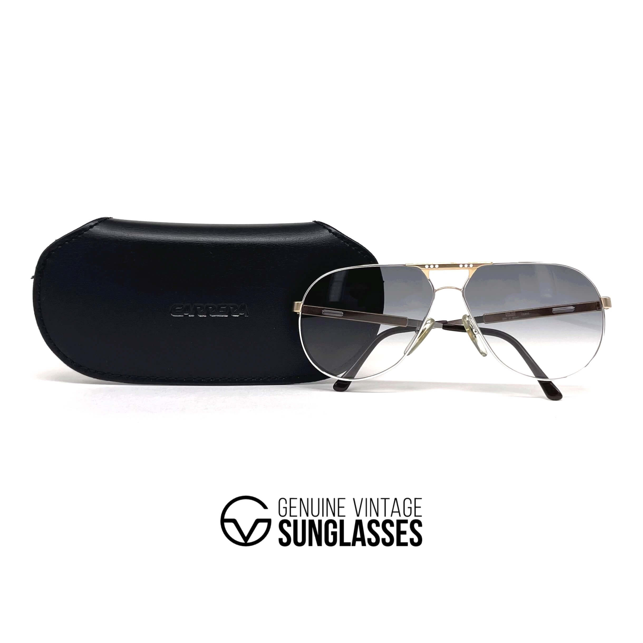 Vintage CARRERA 5318 VARIO silver gold aviator sunglasses