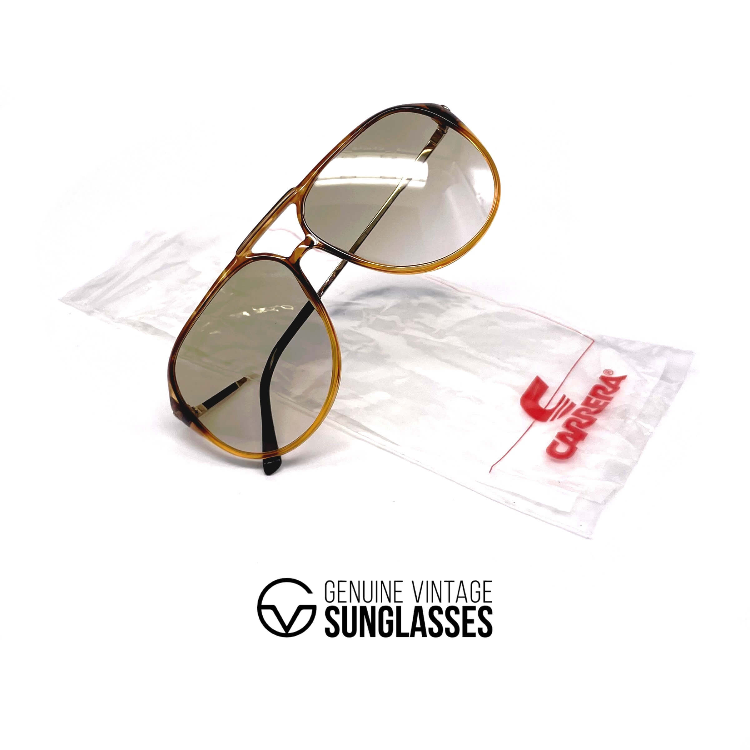 Vintage CARRERA 5321 tortoise shell designer sunglasses