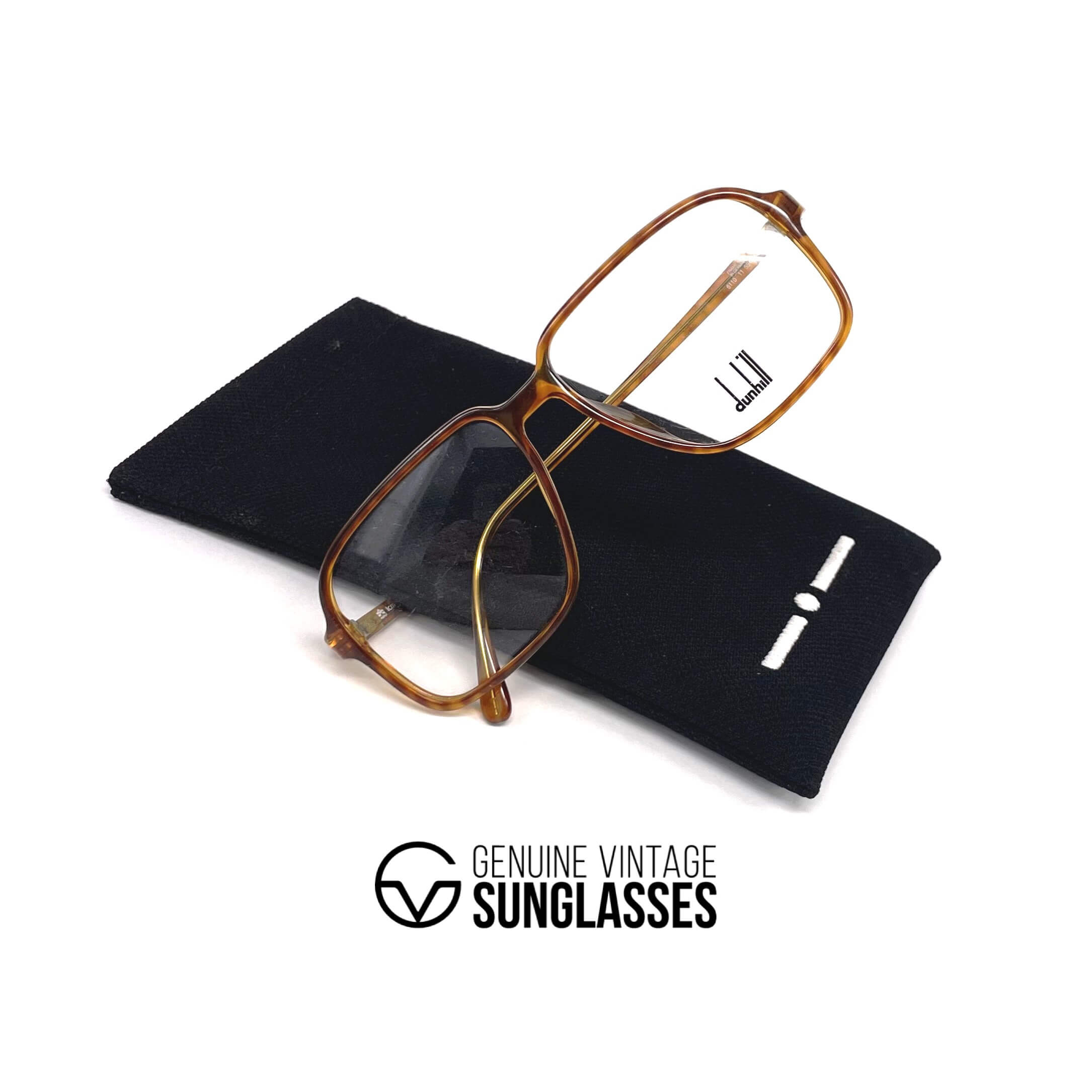 Vintage DUNHILL 6110 rare tortoise shell aviator glasses frames