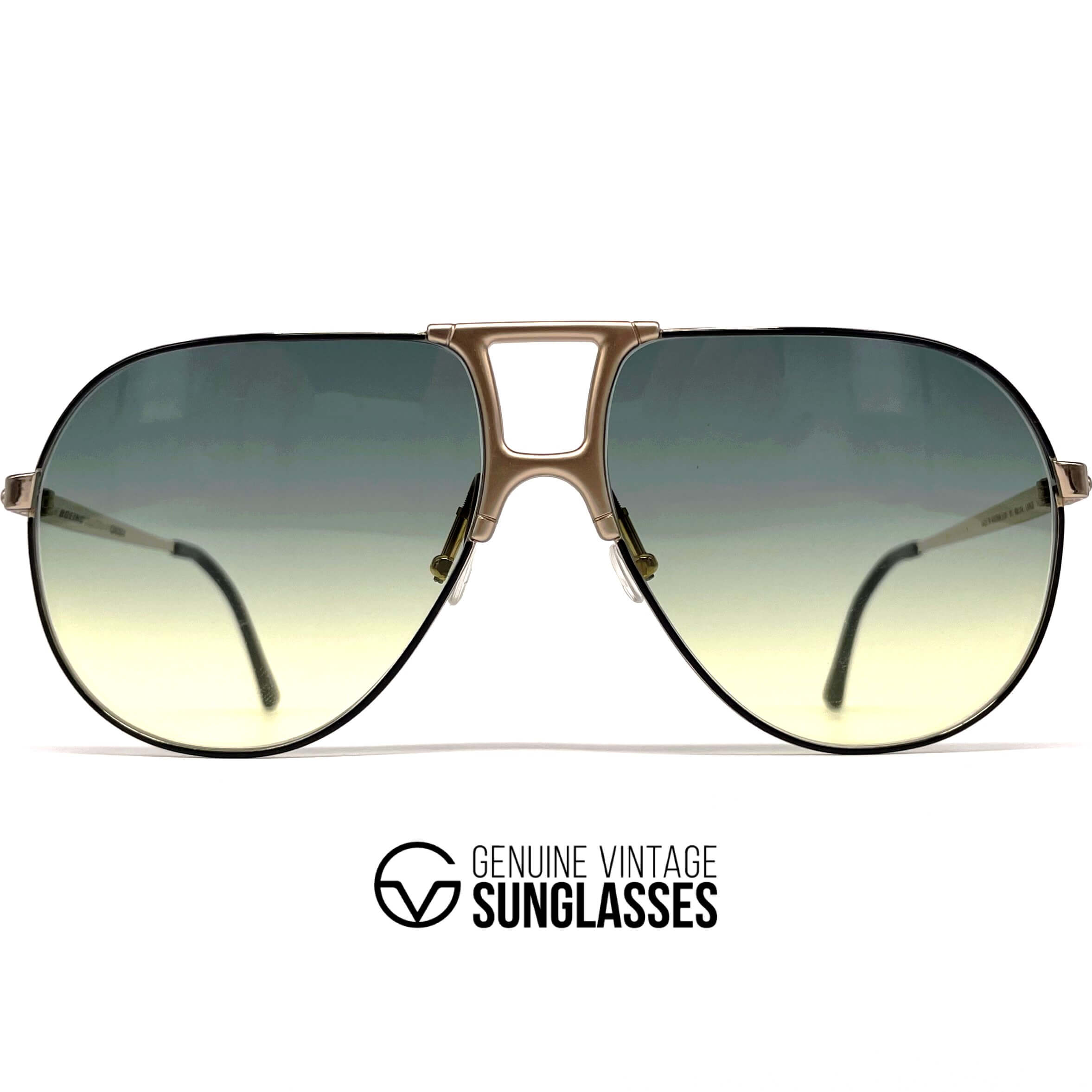 Vintage BOEING by CARRERA 5731 gold aviator sunglasses