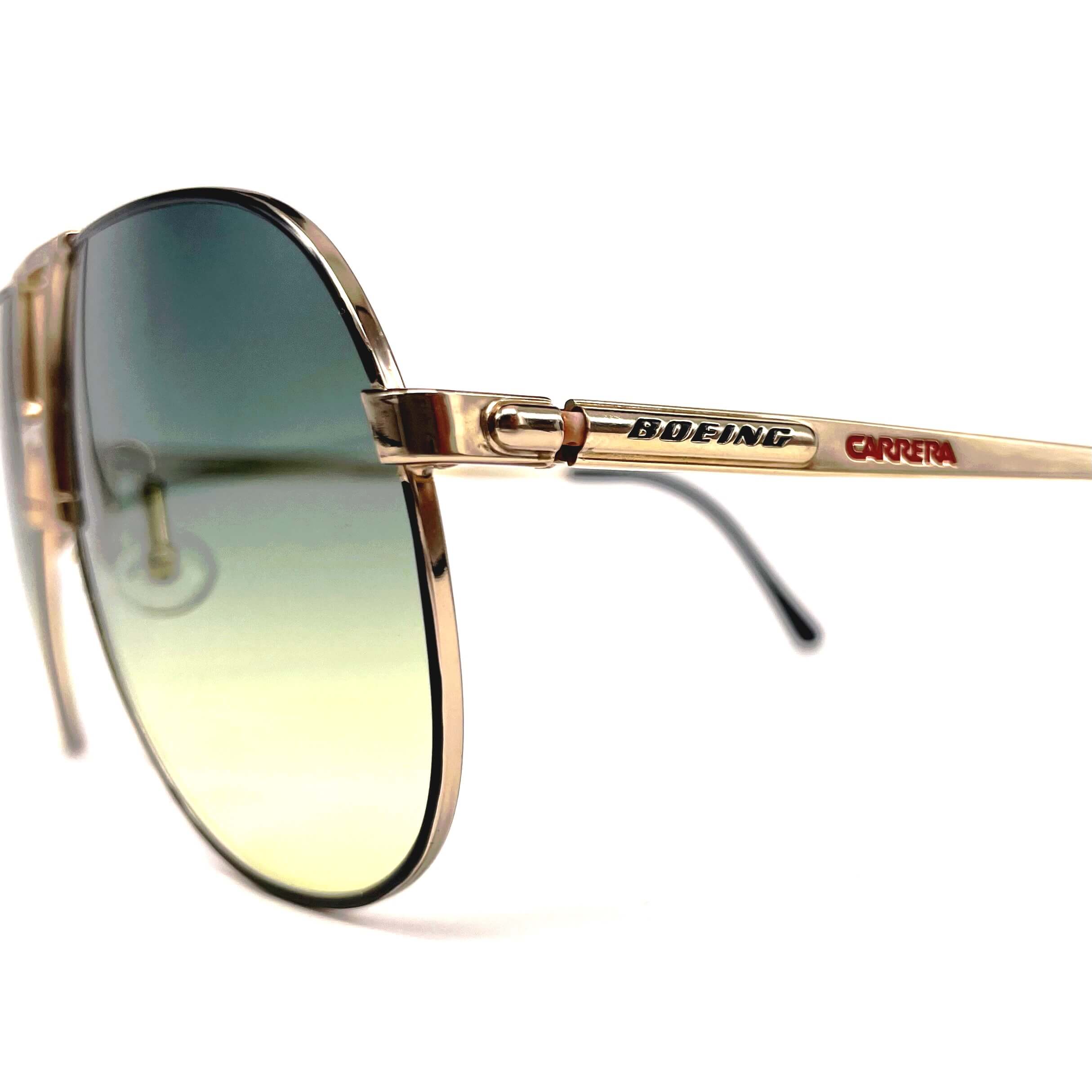 Vintage BOEING by CARRERA 5731 gold aviator sunglasses