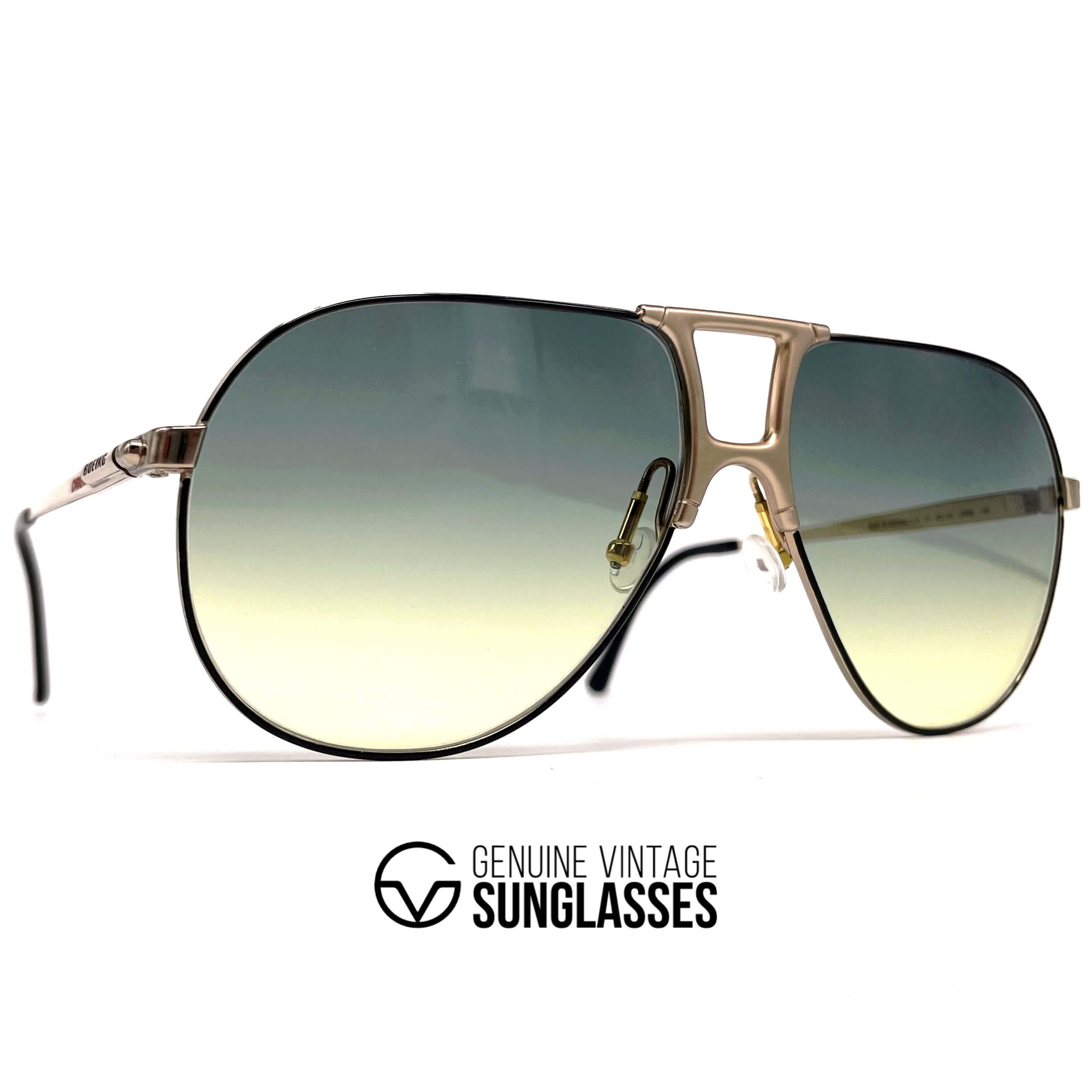 Vintage BOEING by CARRERA 5731 gold aviator sunglasses