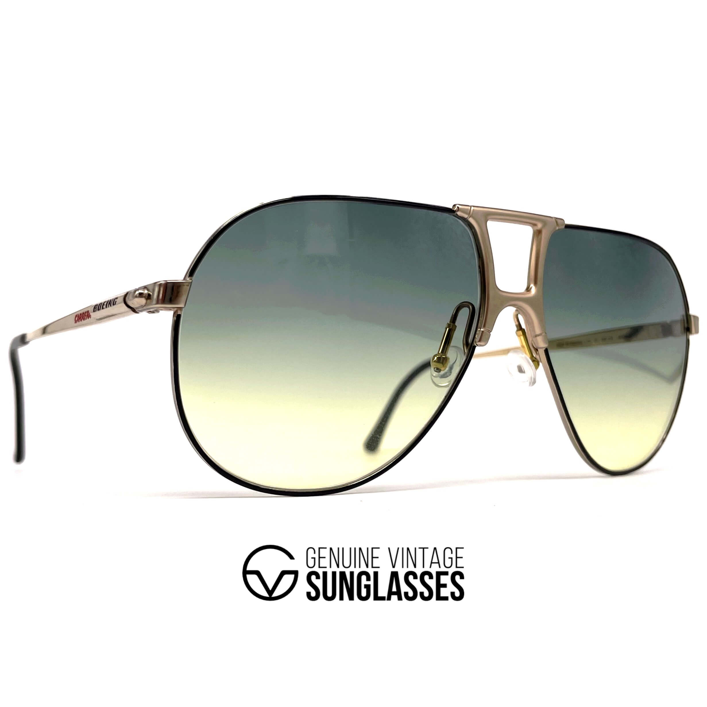 Vintage BOEING by CARRERA 5731 gold aviator sunglasses