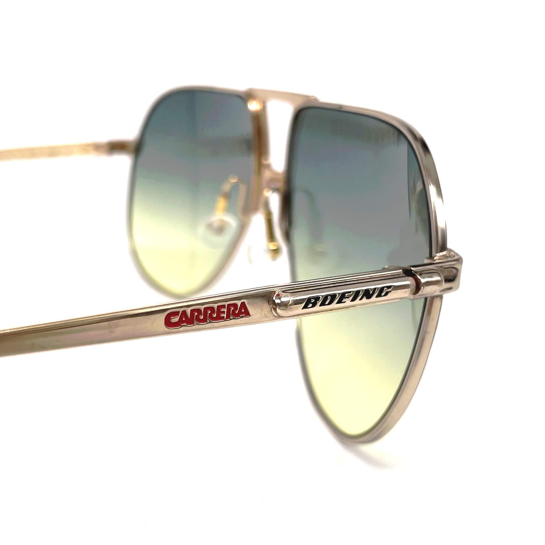 Vintage BOEING by CARRERA 5731 gold aviator sunglasses
