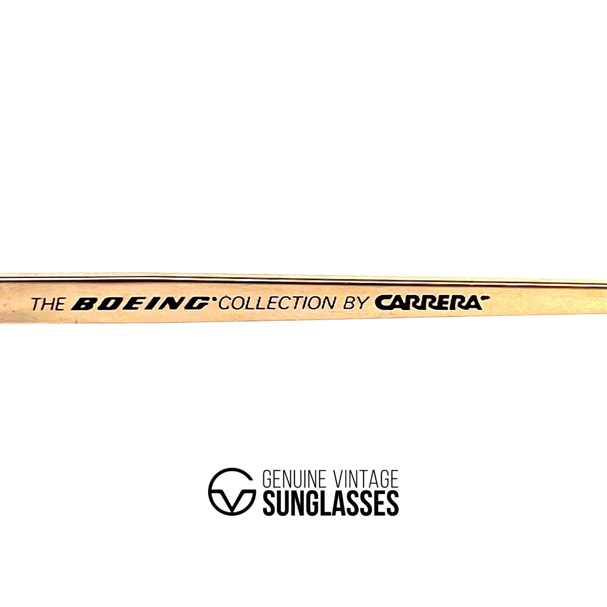 Vintage BOEING by CARRERA 5731 gold aviator sunglasses