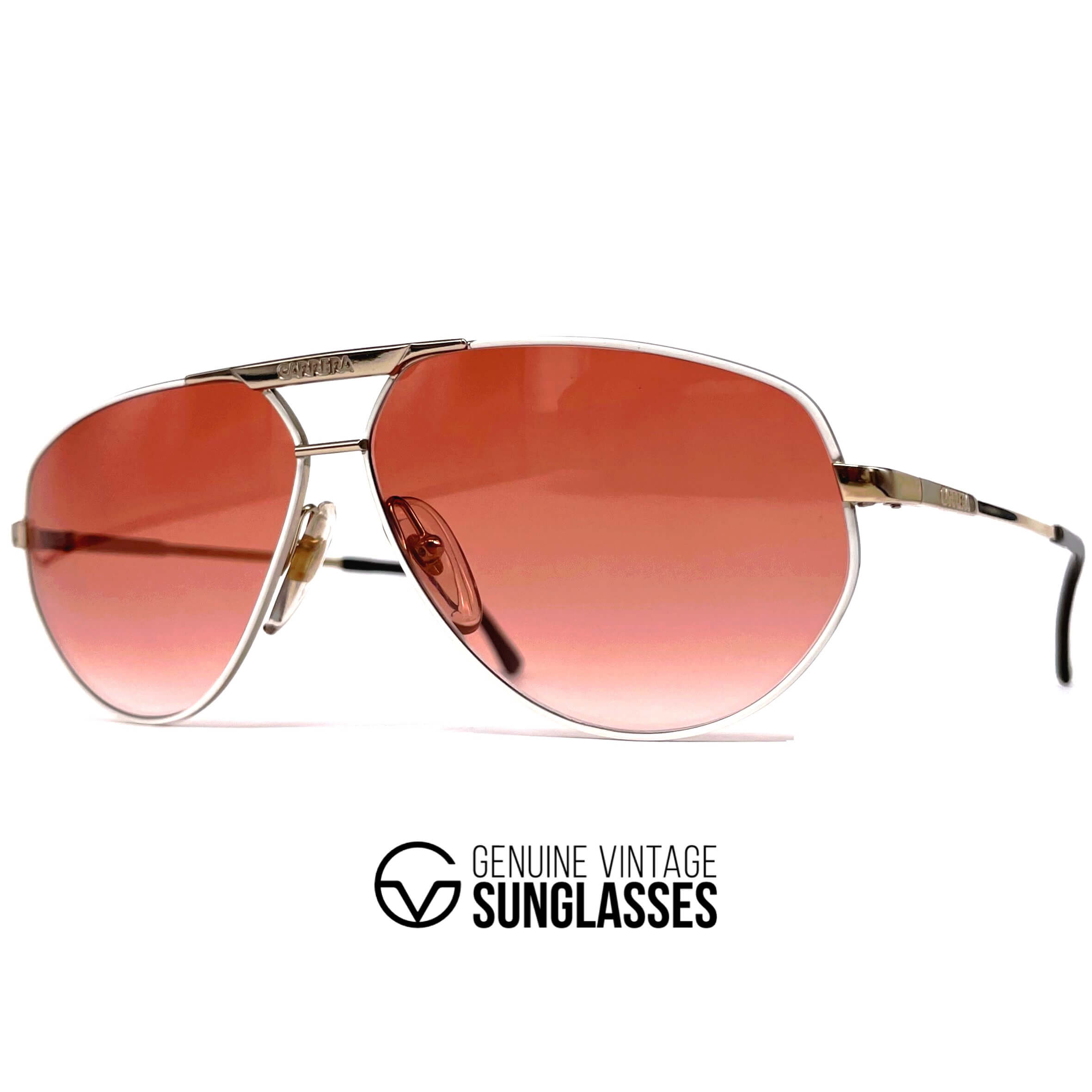 Vintage CARRERA 5322 gold red aviator sunglasses