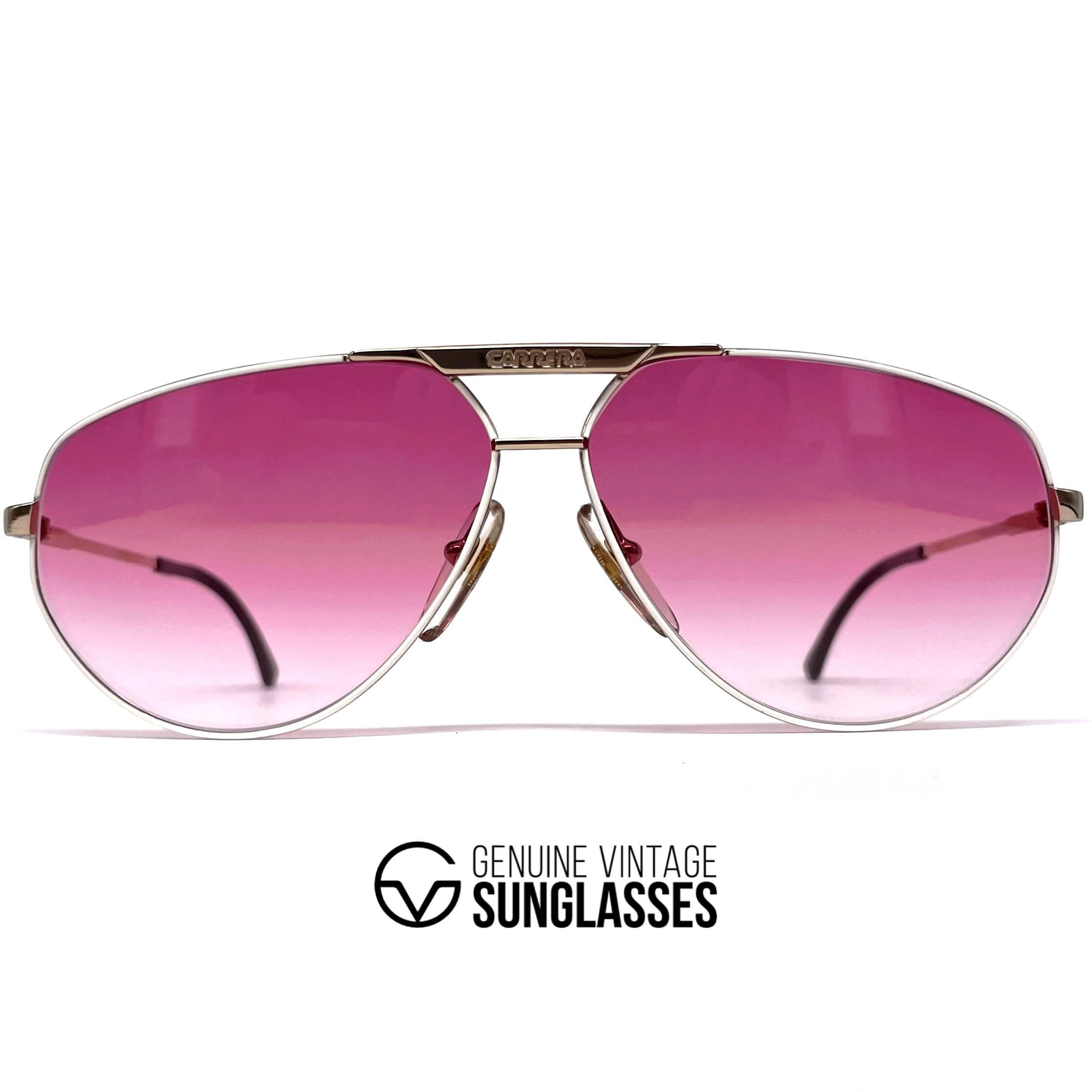 Vintage CARRERA 5322 gold pink aviator sunglasses