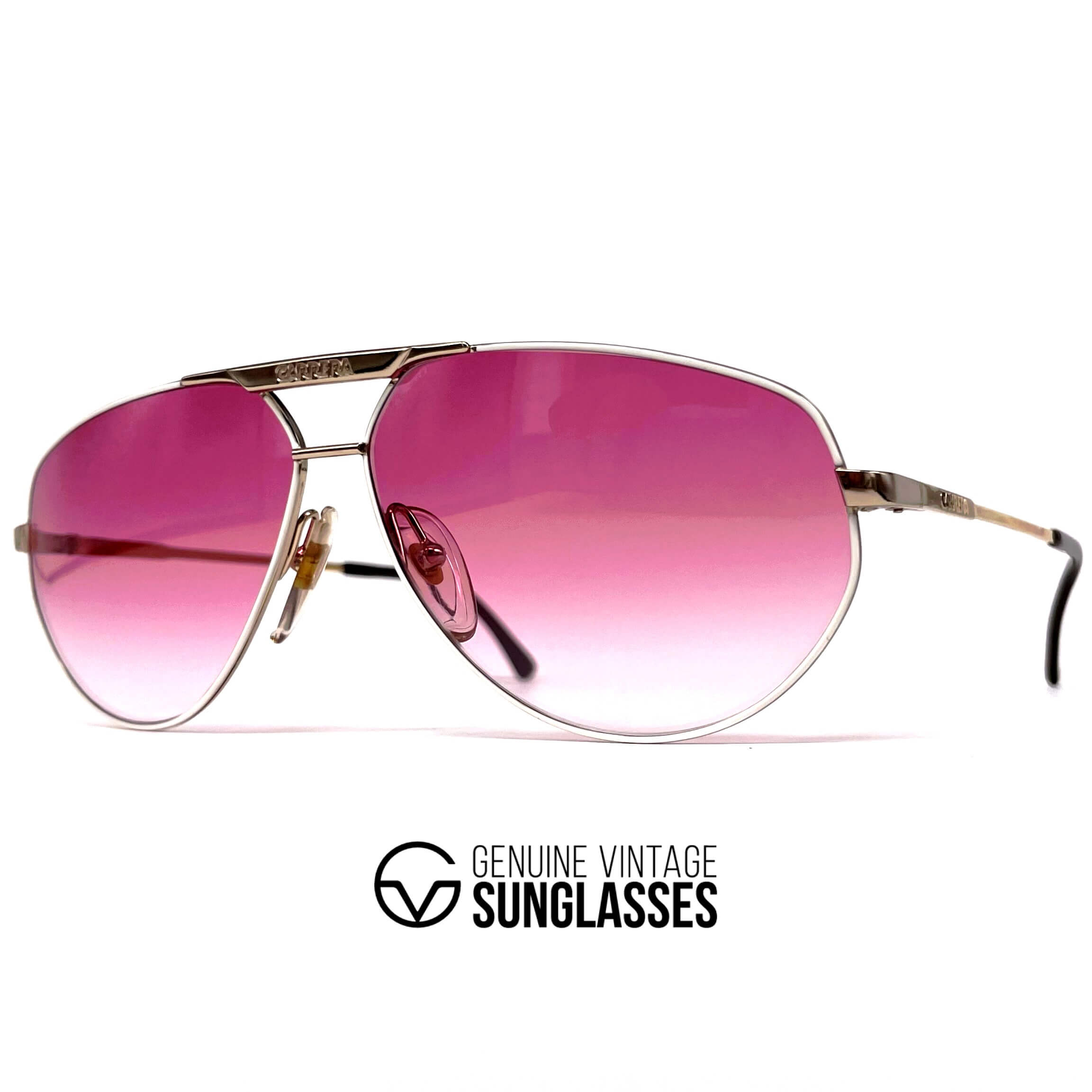 Vintage CARRERA 5322 gold pink aviator sunglasses