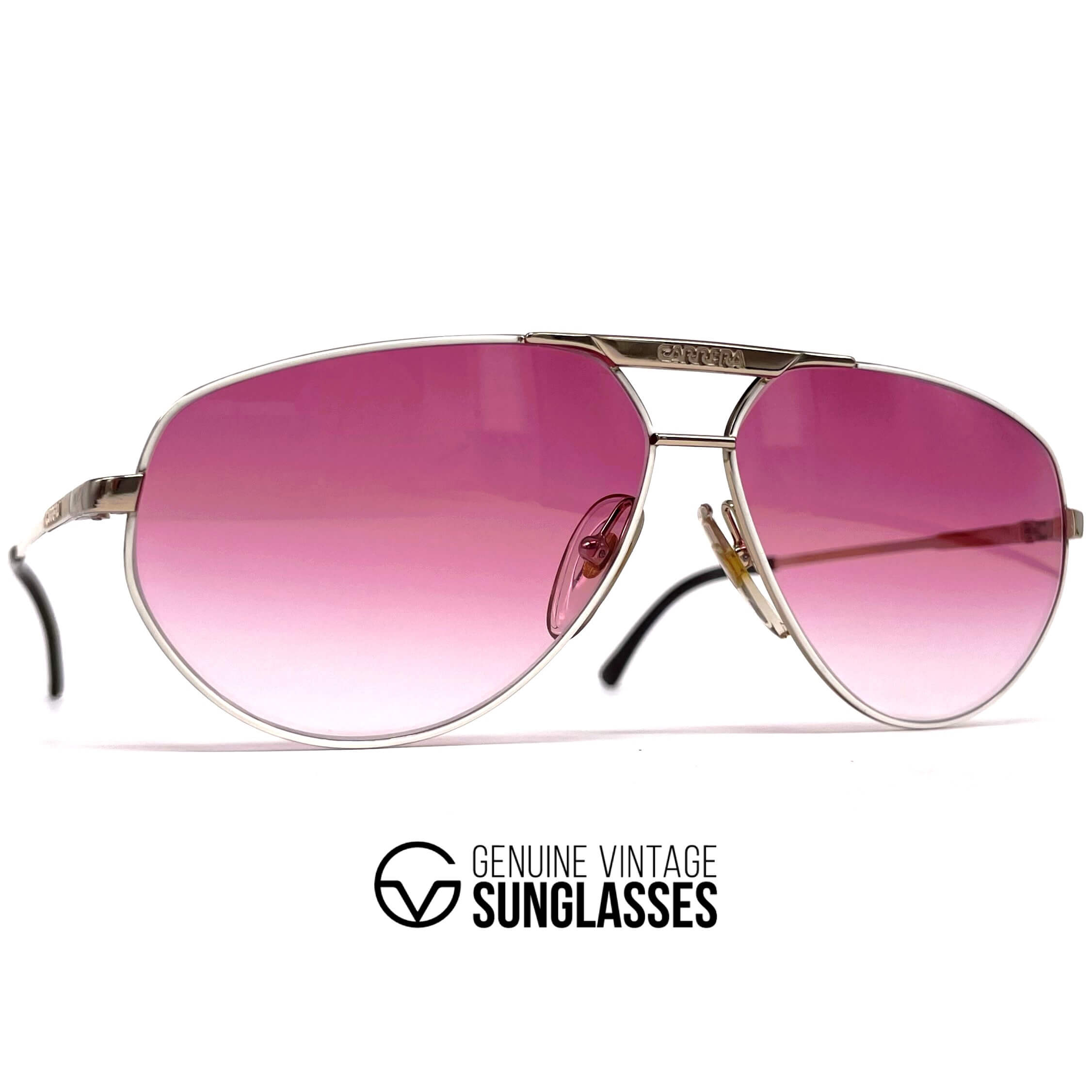 Vintage CARRERA 5322 gold pink aviator sunglasses