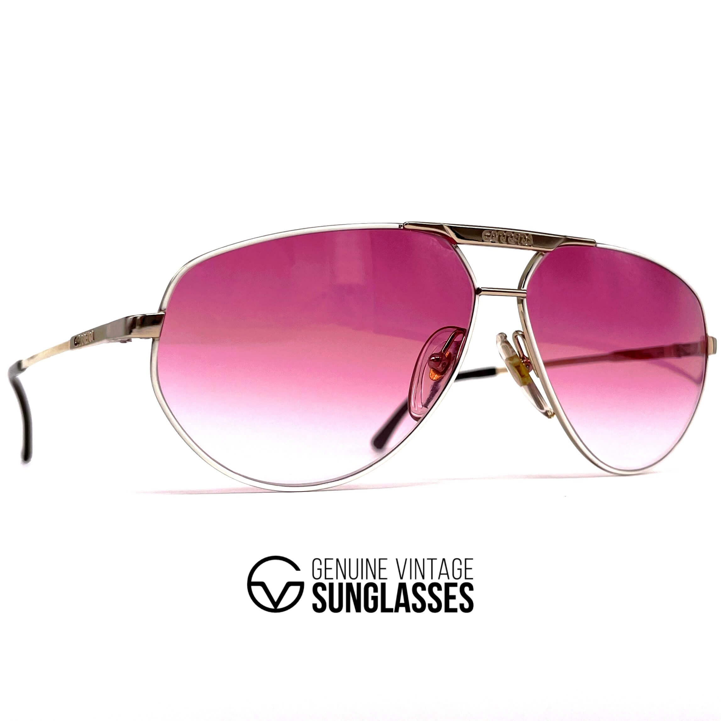 Vintage CARRERA 5322 gold pink aviator sunglasses