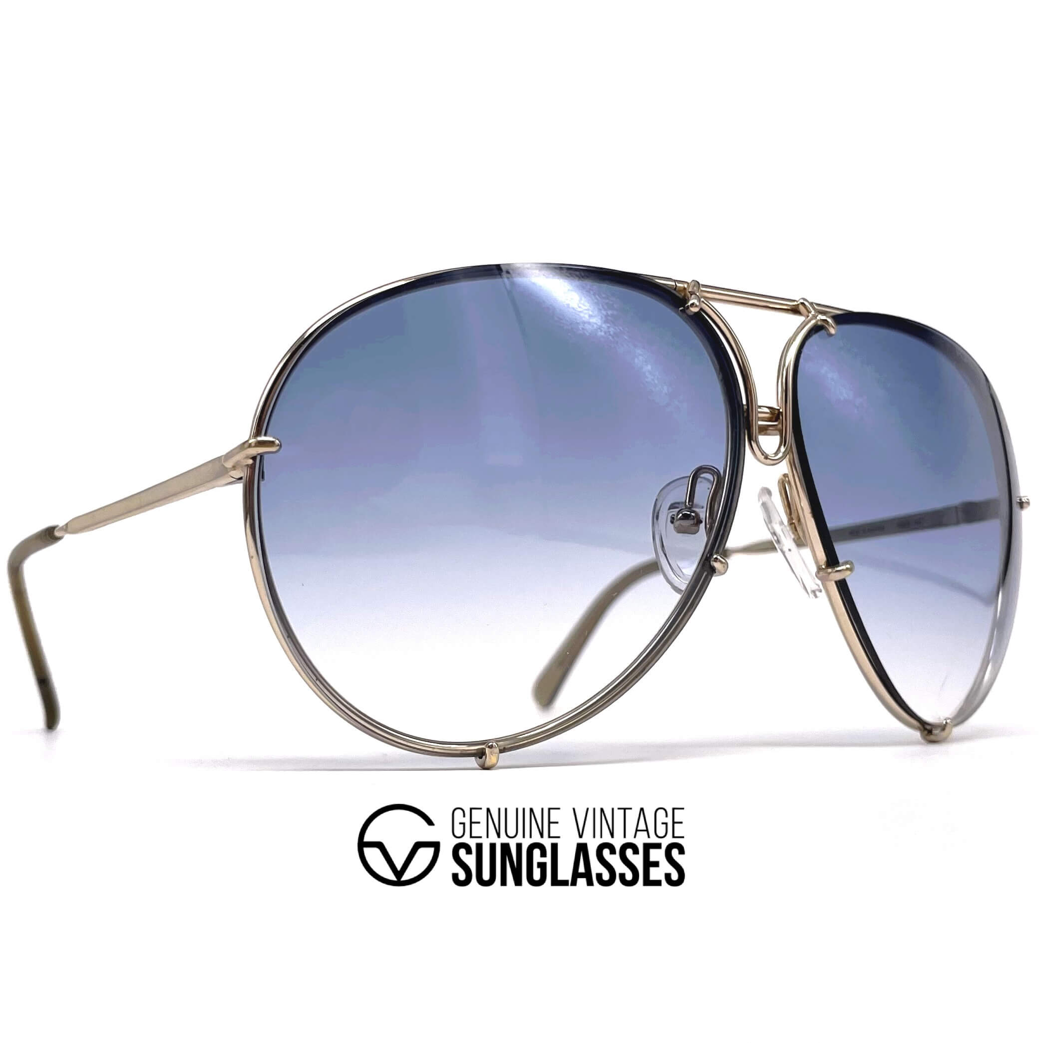 Vintage PORSCHE DESIGN by CARRERA 5623 gold blue celebrity sunglasses