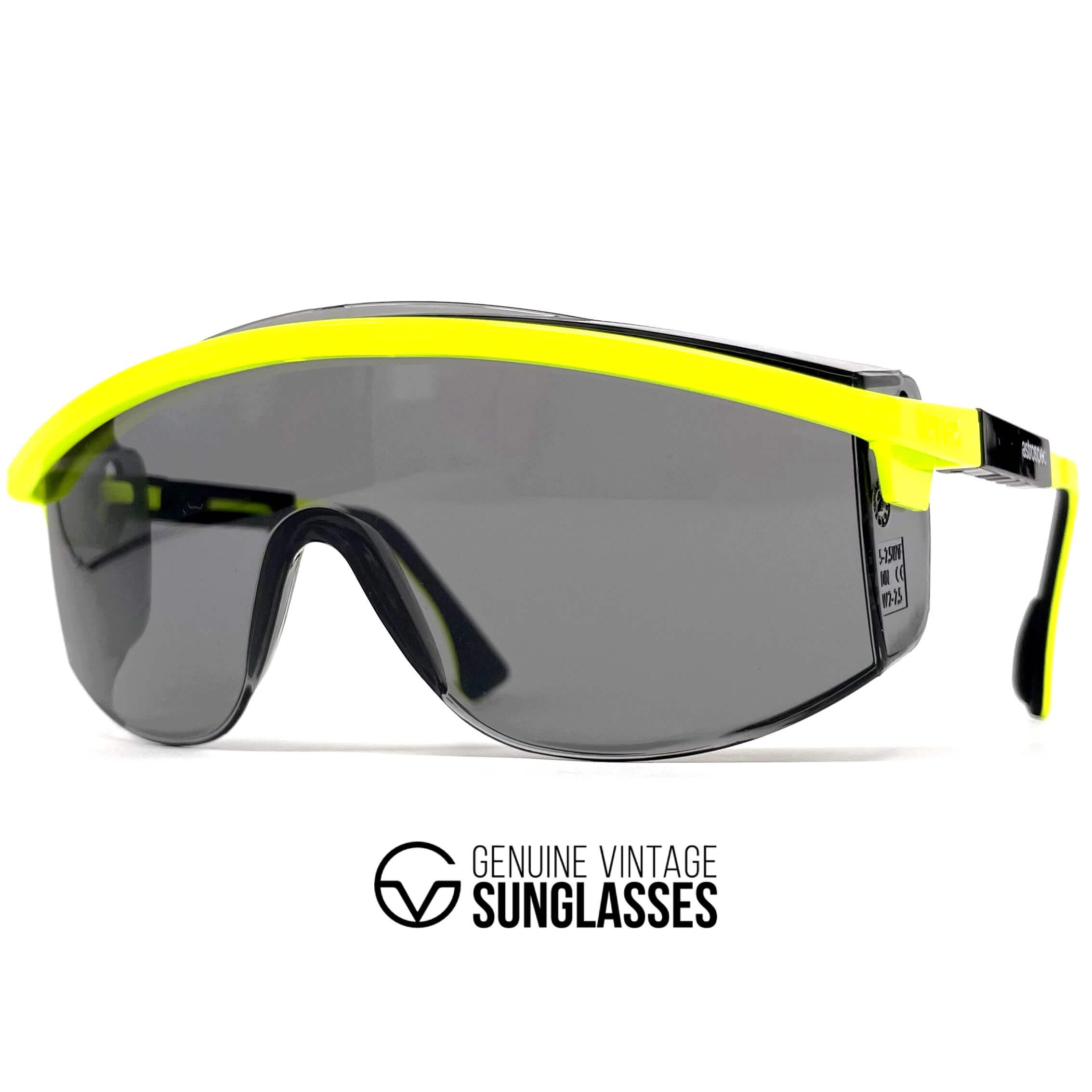 Vintage UVEX Z87 "Astrospec" yellow sports shield sunglasses