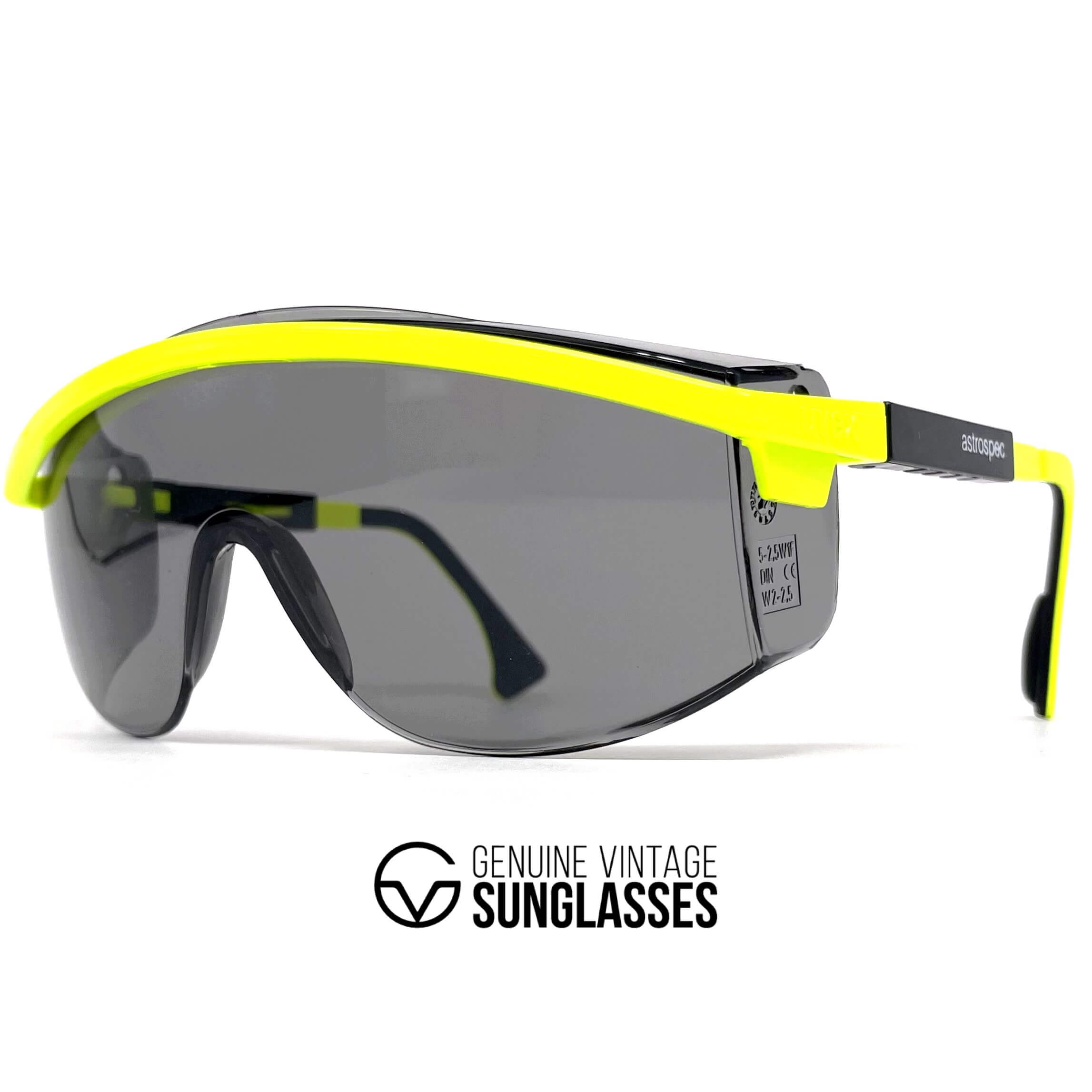 Vintage UVEX Z87 "Astrospec" yellow sports shield sunglasses