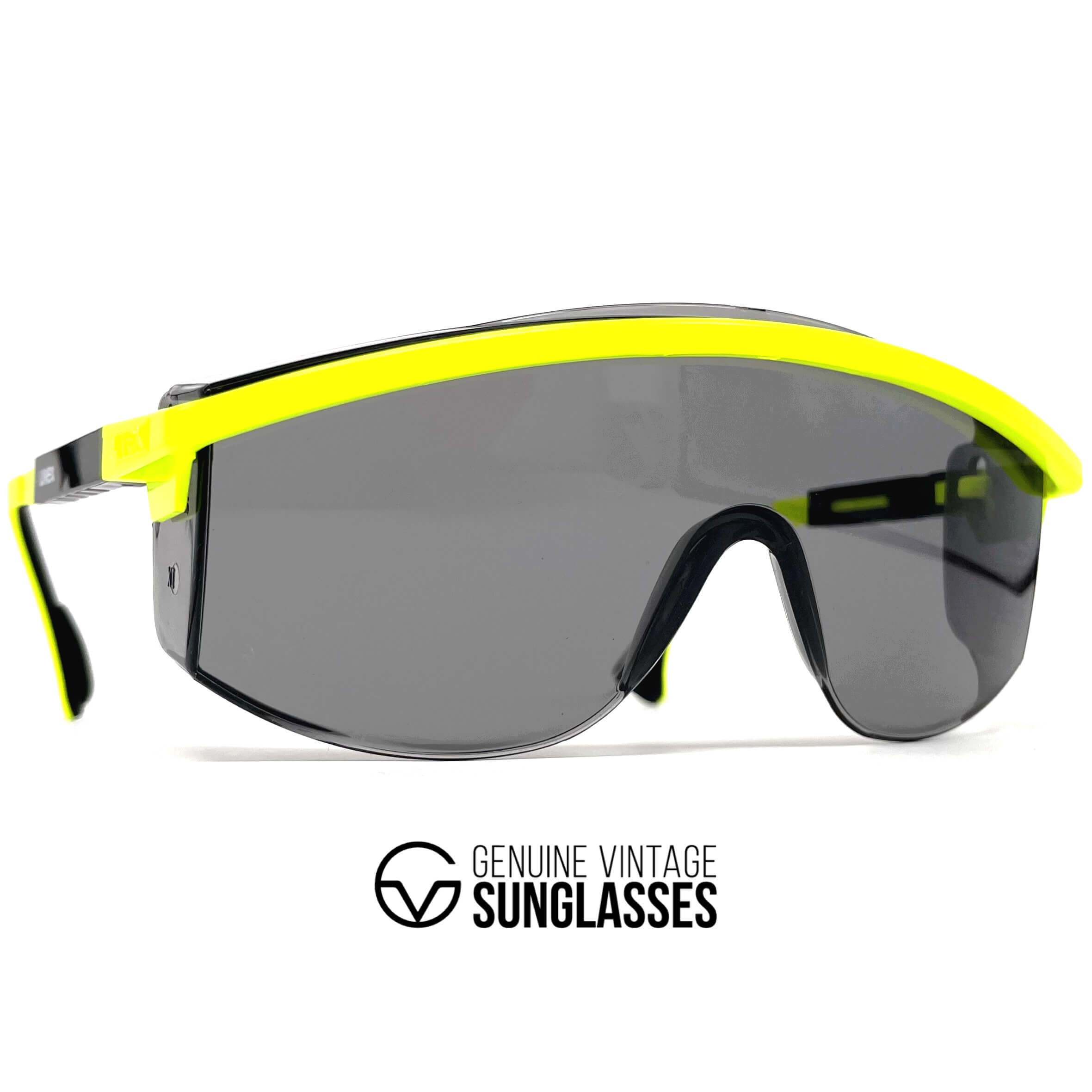 Vintage UVEX Z87 "Astrospec" yellow sports shield sunglasses