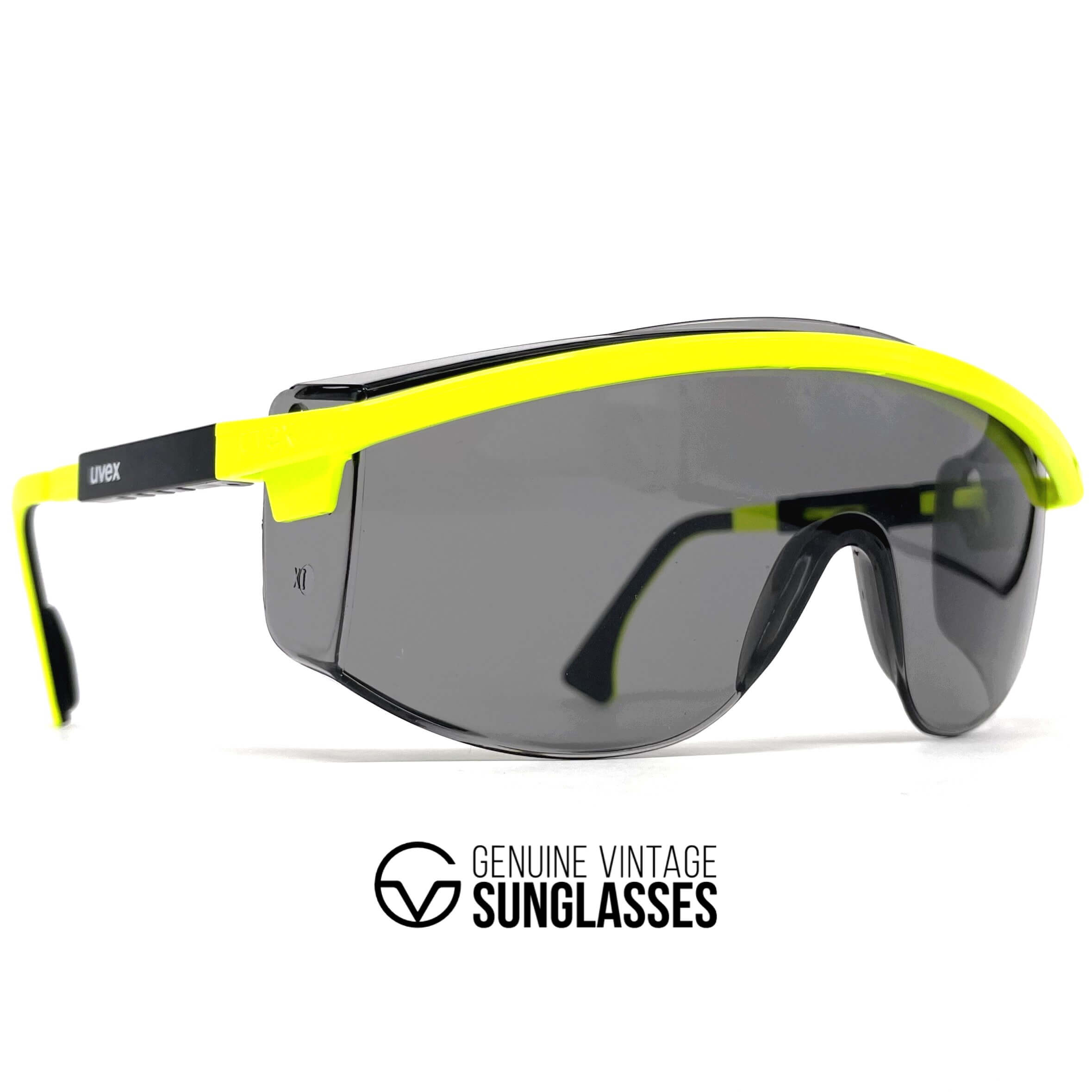 Vintage UVEX Z87 "Astrospec" yellow sports shield sunglasses