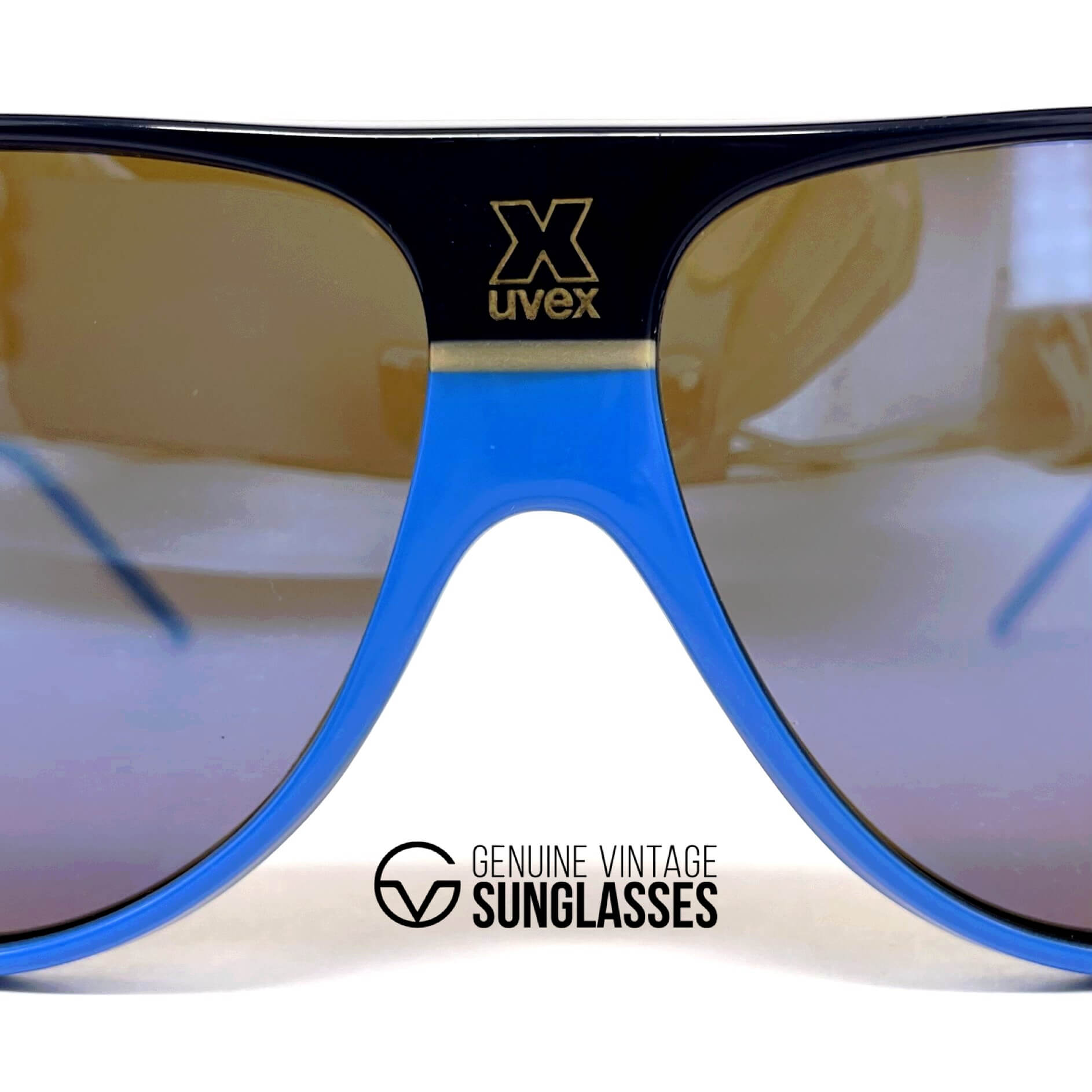 Vintage UVEX Chef De File rare aviator mineral sunglasses