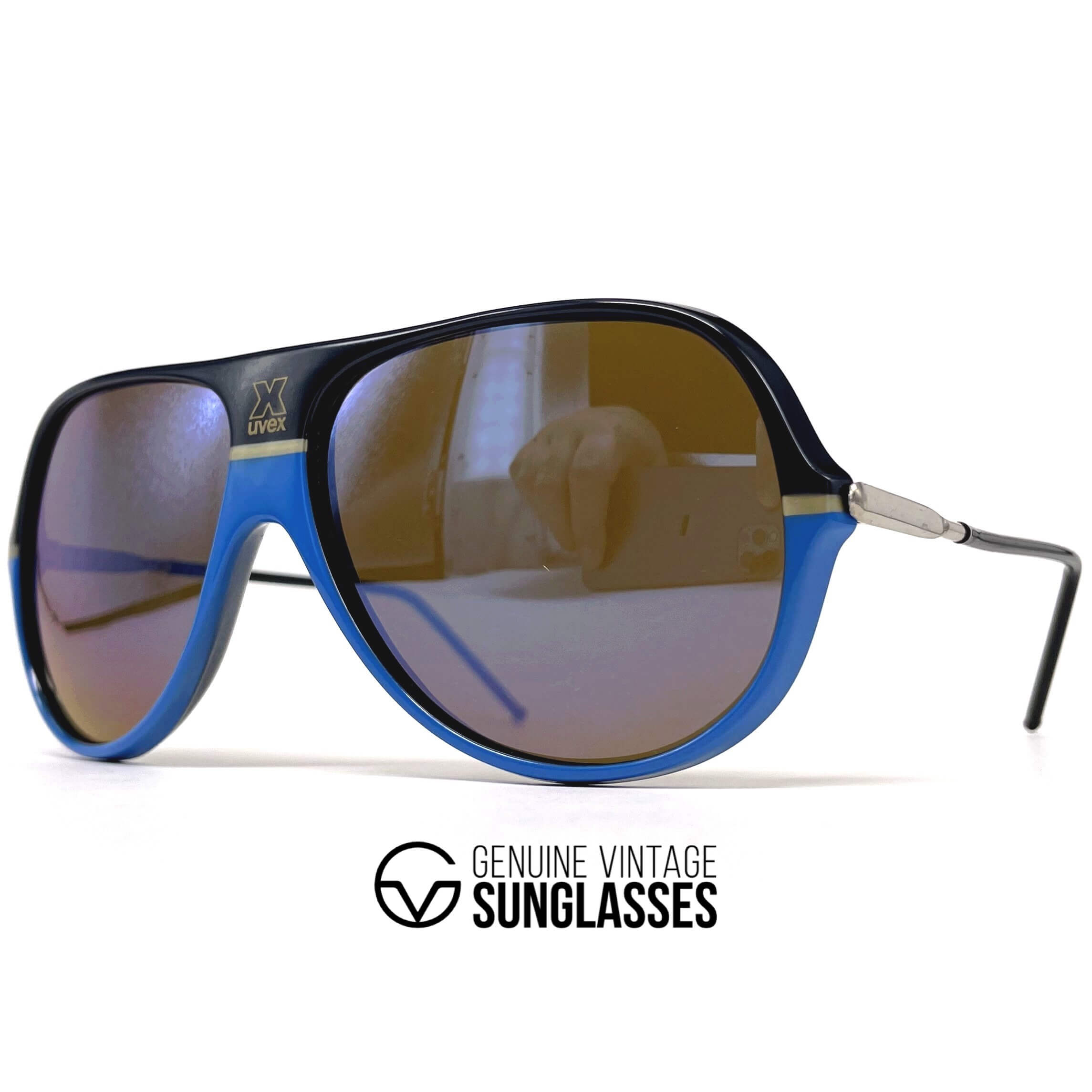 Vintage UVEX Chef De File rare aviator mineral sunglasses