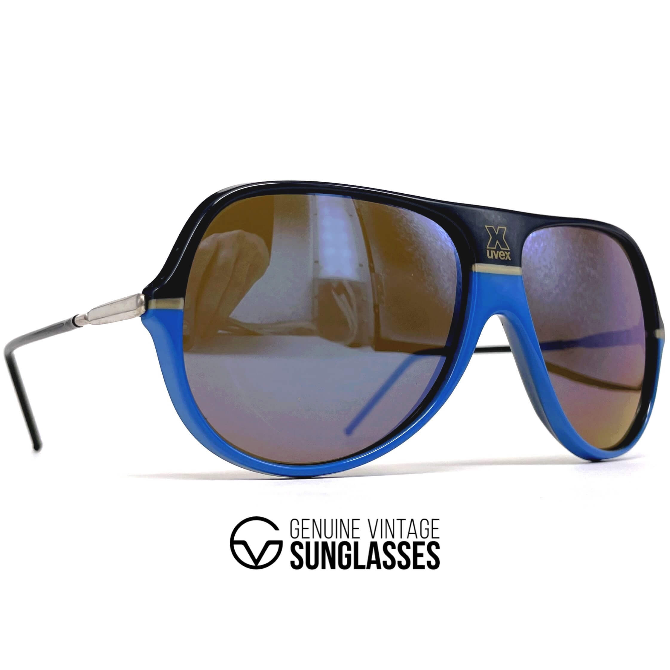 Vintage UVEX Chef De File rare aviator mineral sunglasses